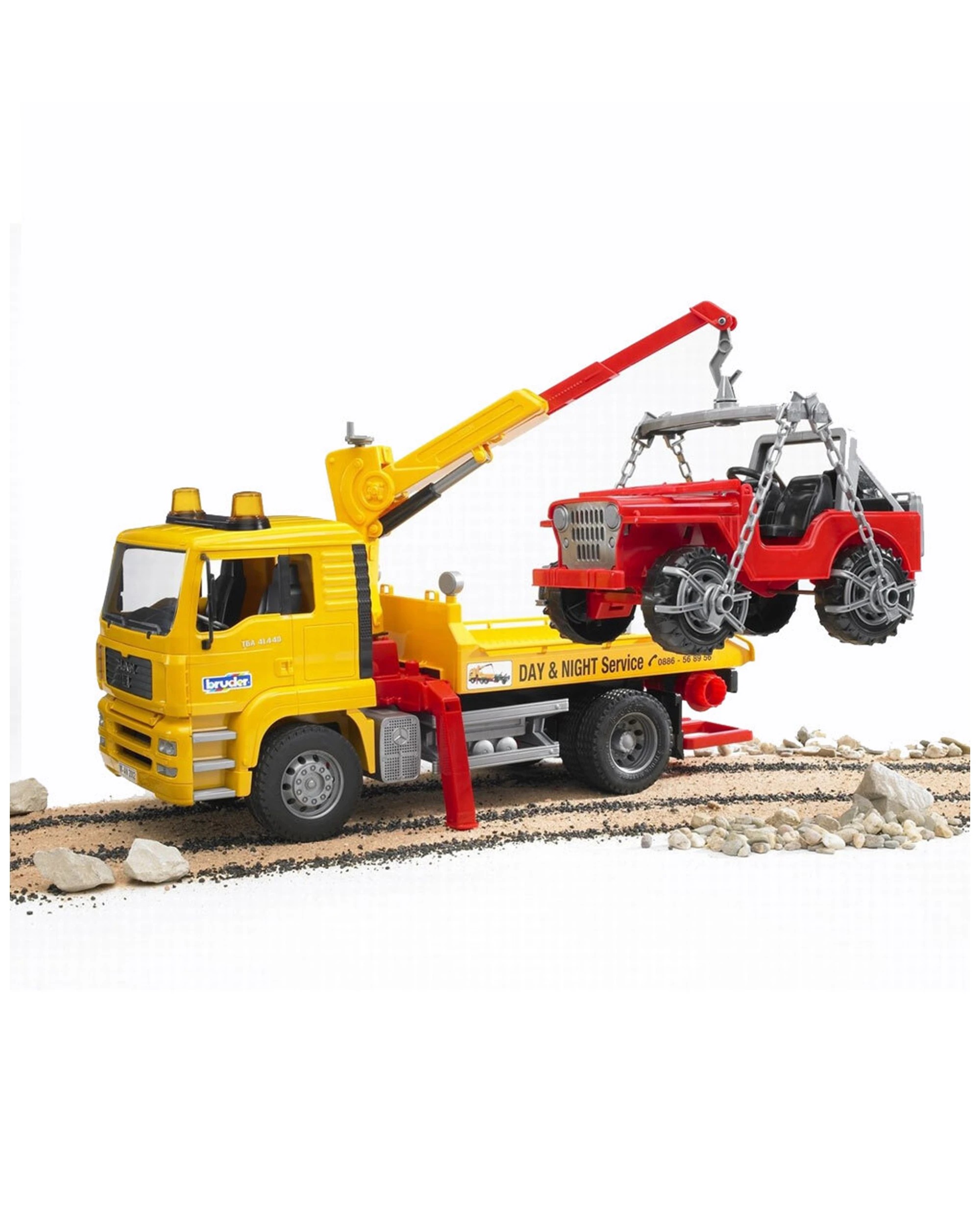 6 Bruder 1 16 Man Tga Breakdown Tow Truck With Cross Country Vehicle Kids 4 Years - Multi, 6 of 7