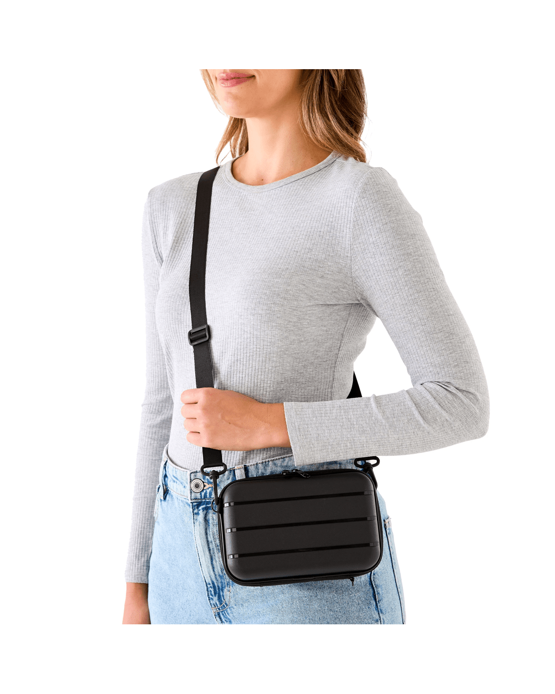 1 Mini Hard Case Organiser with Strap - Black, 1 of 10