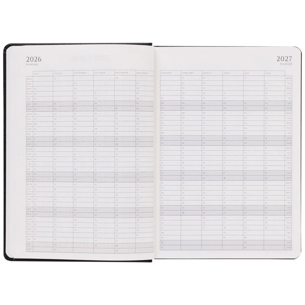 4 J.Burrows A5 Day to Page Textured FY26/27 Diary Black, 4 of 6