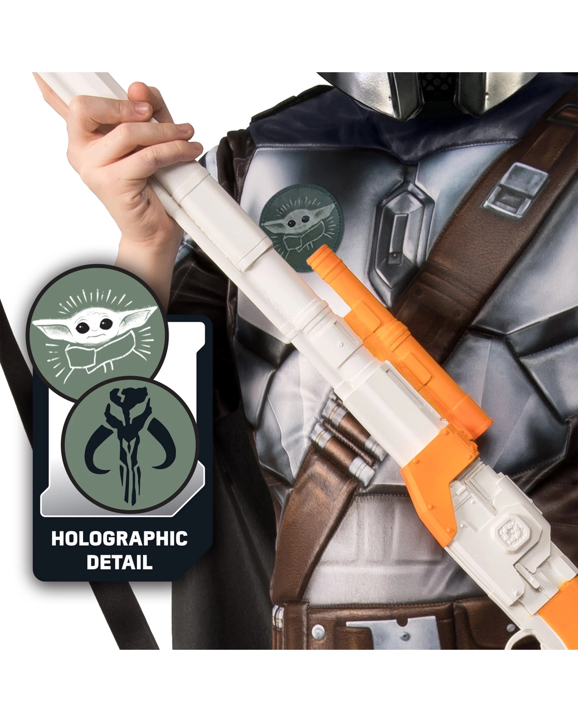 3 Star Wars The Mandalorian Deluxe Child Costume Size 6-8 Years, 3 of 5
