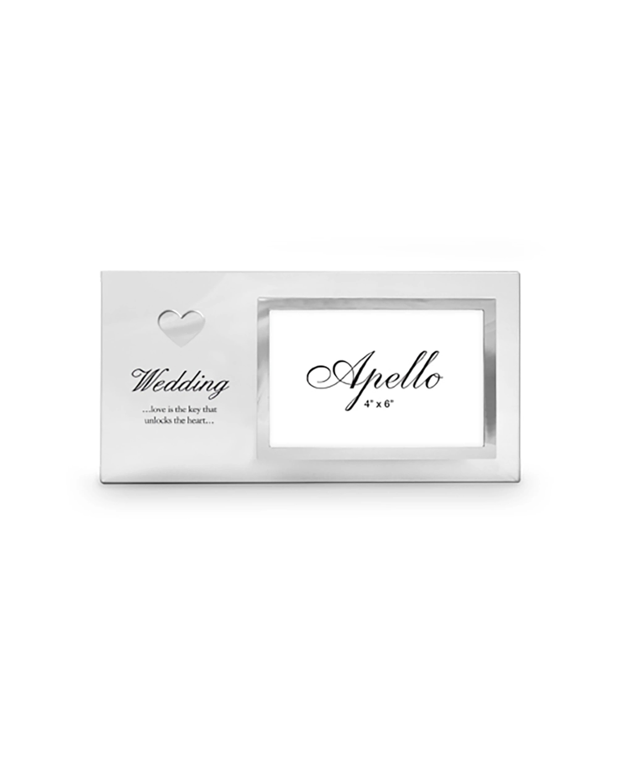 1 Wedding Heart Poem Marriage Photo Frame 29x15 Cm 6x4" Photo Keepsake Display
 - Silver, 1 of 3