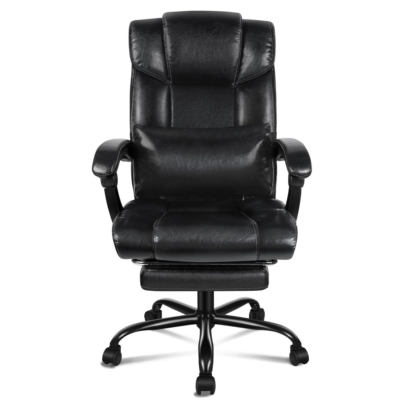 3 Alfordson Office Chair Executive Computer Gaming PU Leather Seat Recliner - Black, 3 of 10