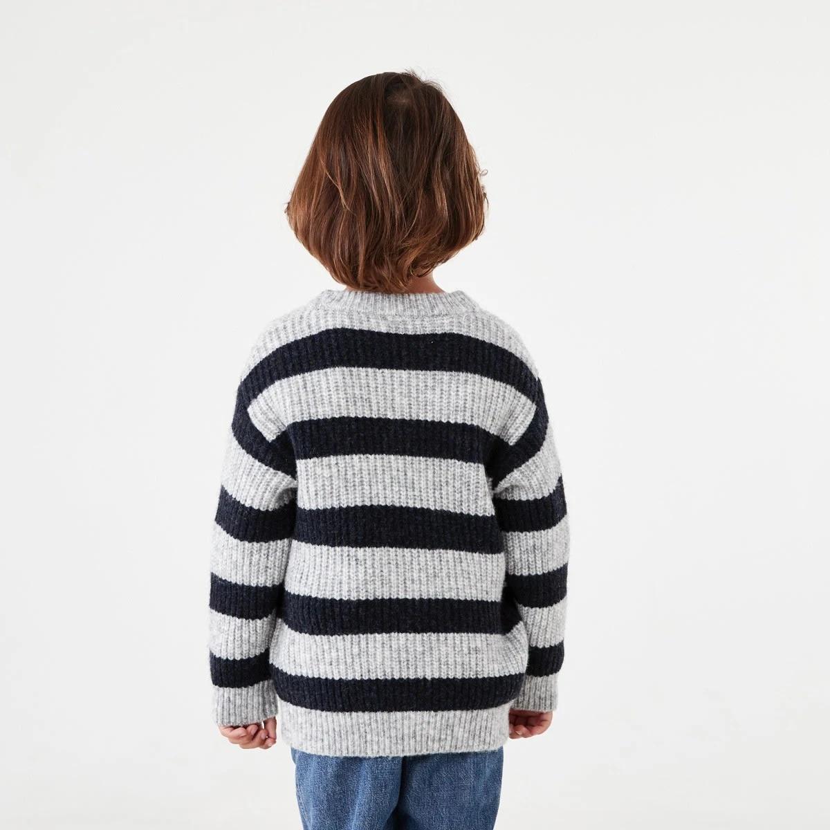 2 Stripe Crew Neck Top Nvy Stripe, 2 of 8
