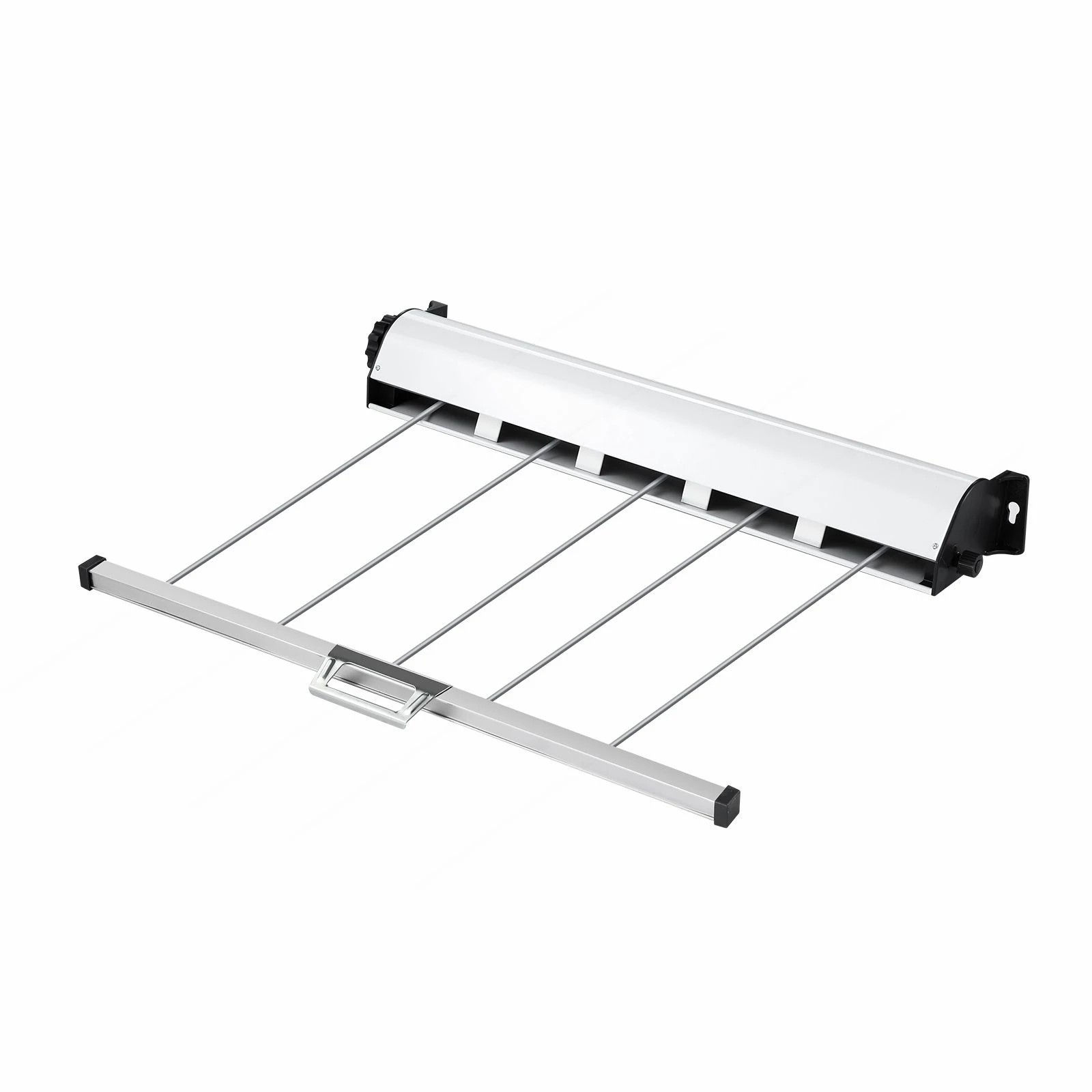 4 Ausway 40m Wall Mounted Washing Clothesline with 5 Retractable Lines, Extendable Laundry Drying Rack Airer, 4 of 6