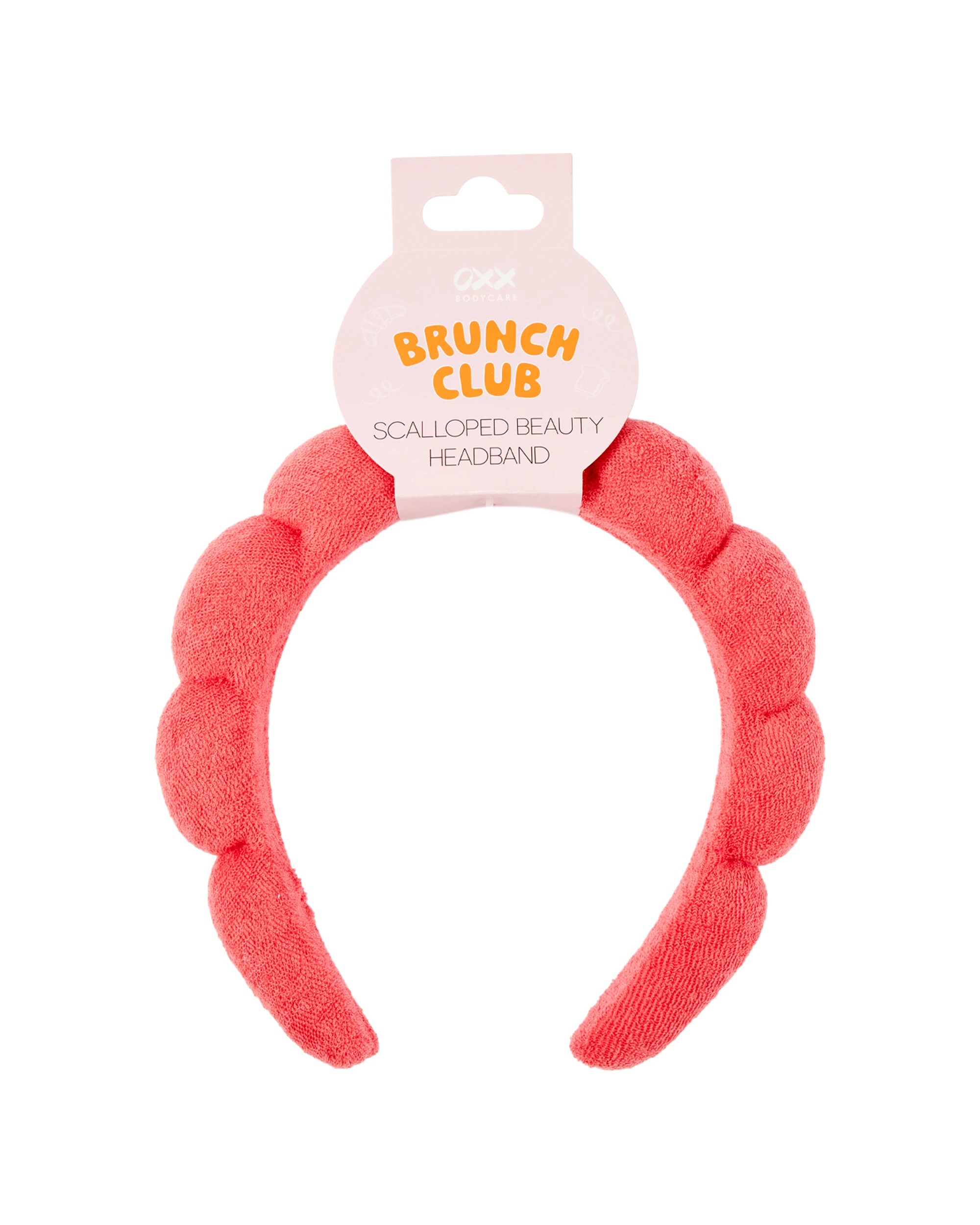 4 OXX Bodycare Brunch Club Scalloped Beauty Headband - Pink, 4 of 4