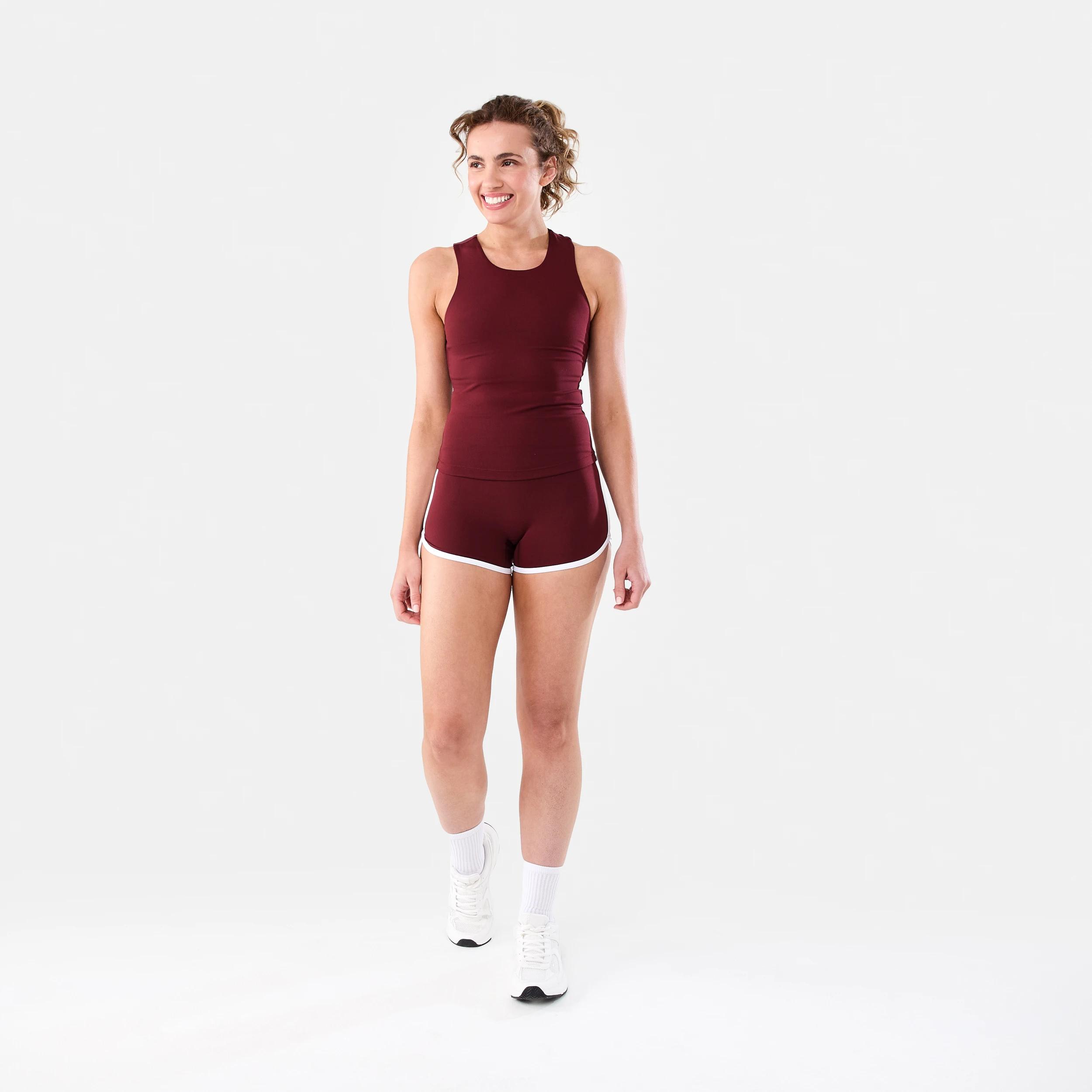 2 Active Womens Scoop Tank BURGUNDY CHERRY, 2 of 7