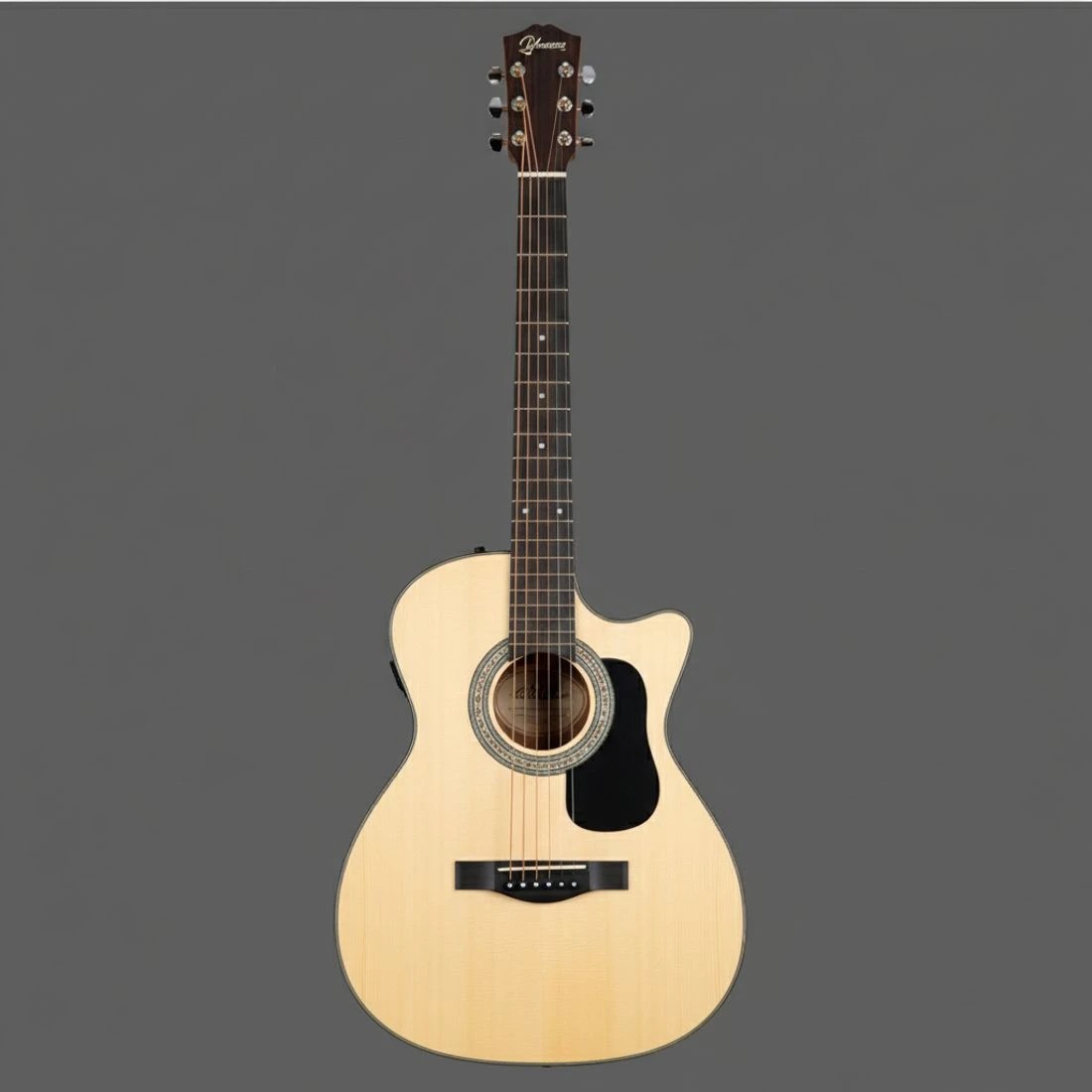6 Alpha 38 Inch Acoustic Guitar Wooden Body Steel String Full Size Left Handed - Natural, 6 of 7