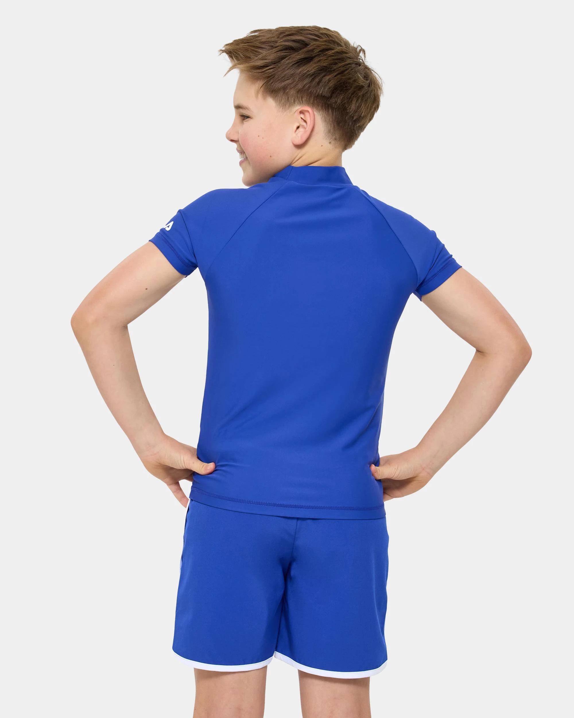 4 Fila Short Sleeve Swim Rashie BLUE, 4 of 6