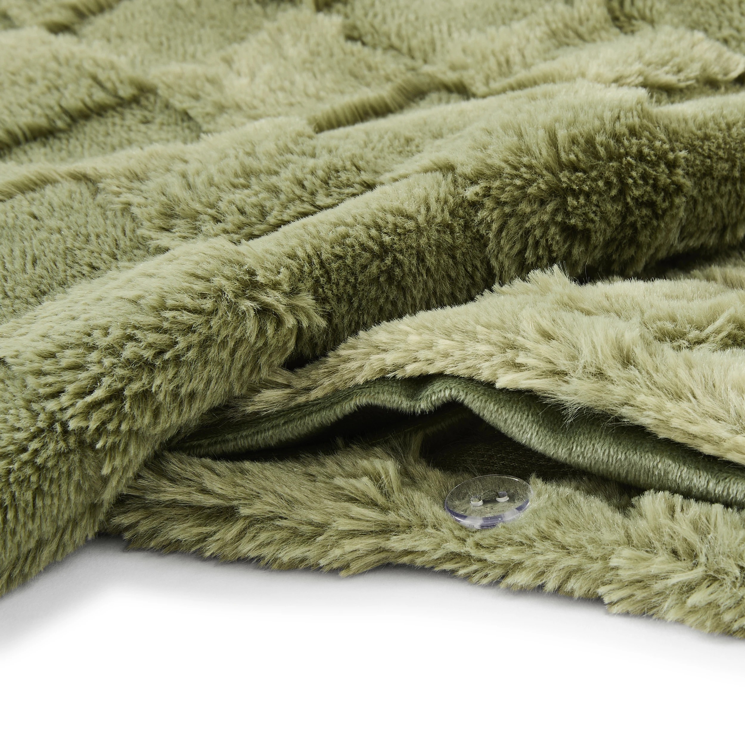 5 Check Quilt Cover Set - Single Bed, Green, 5 of 6