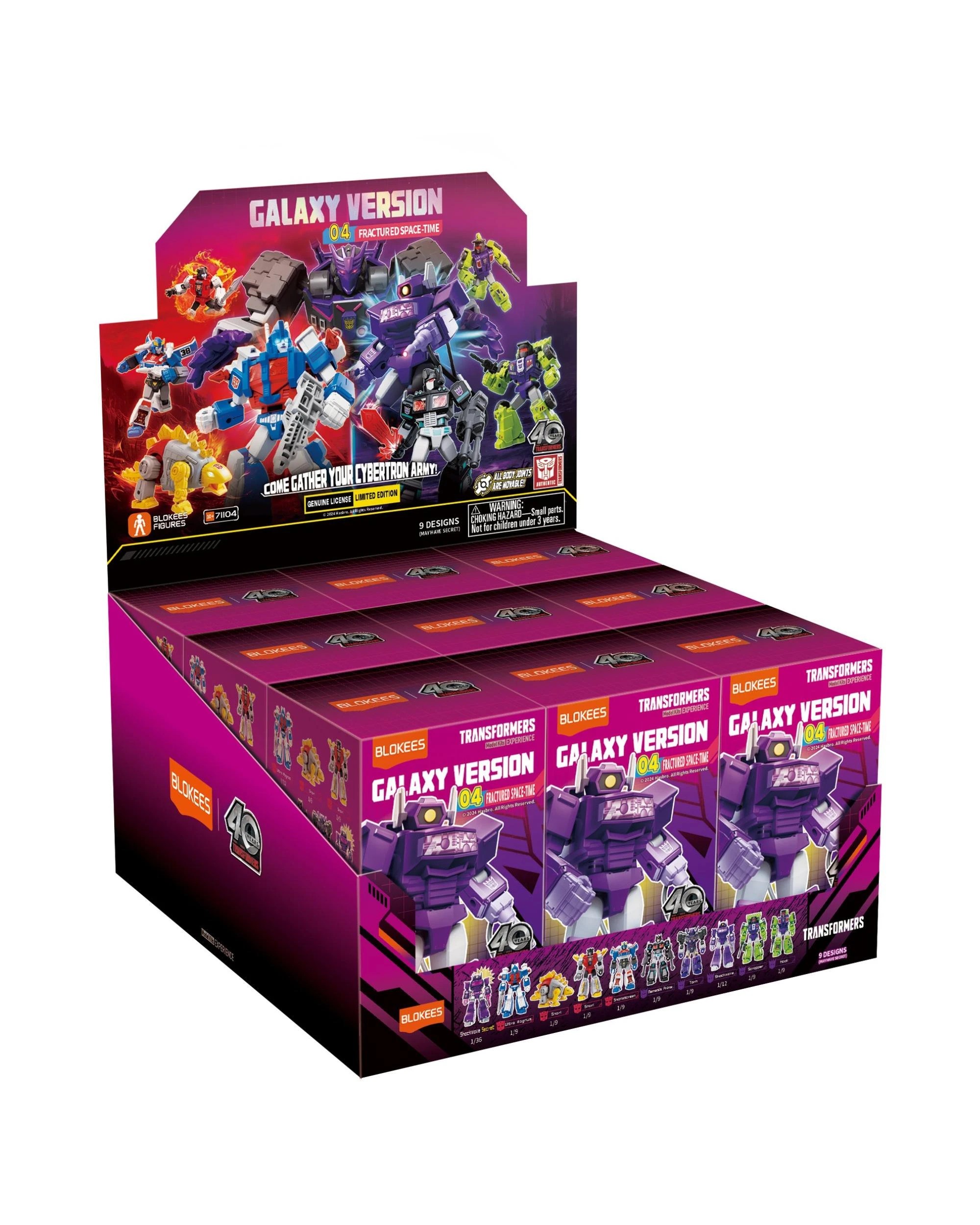 1 Blokees Transformers Galaxy Version 04 Fractured Space-Time Model Kit Blind Box - Set of 9, 1 of 4