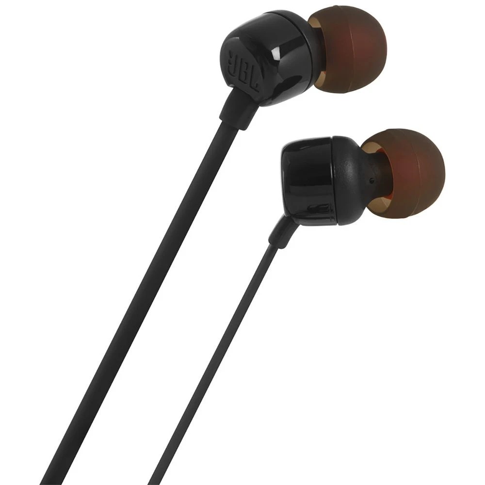 2 JBL T110 Earphones Black, 2 of 4