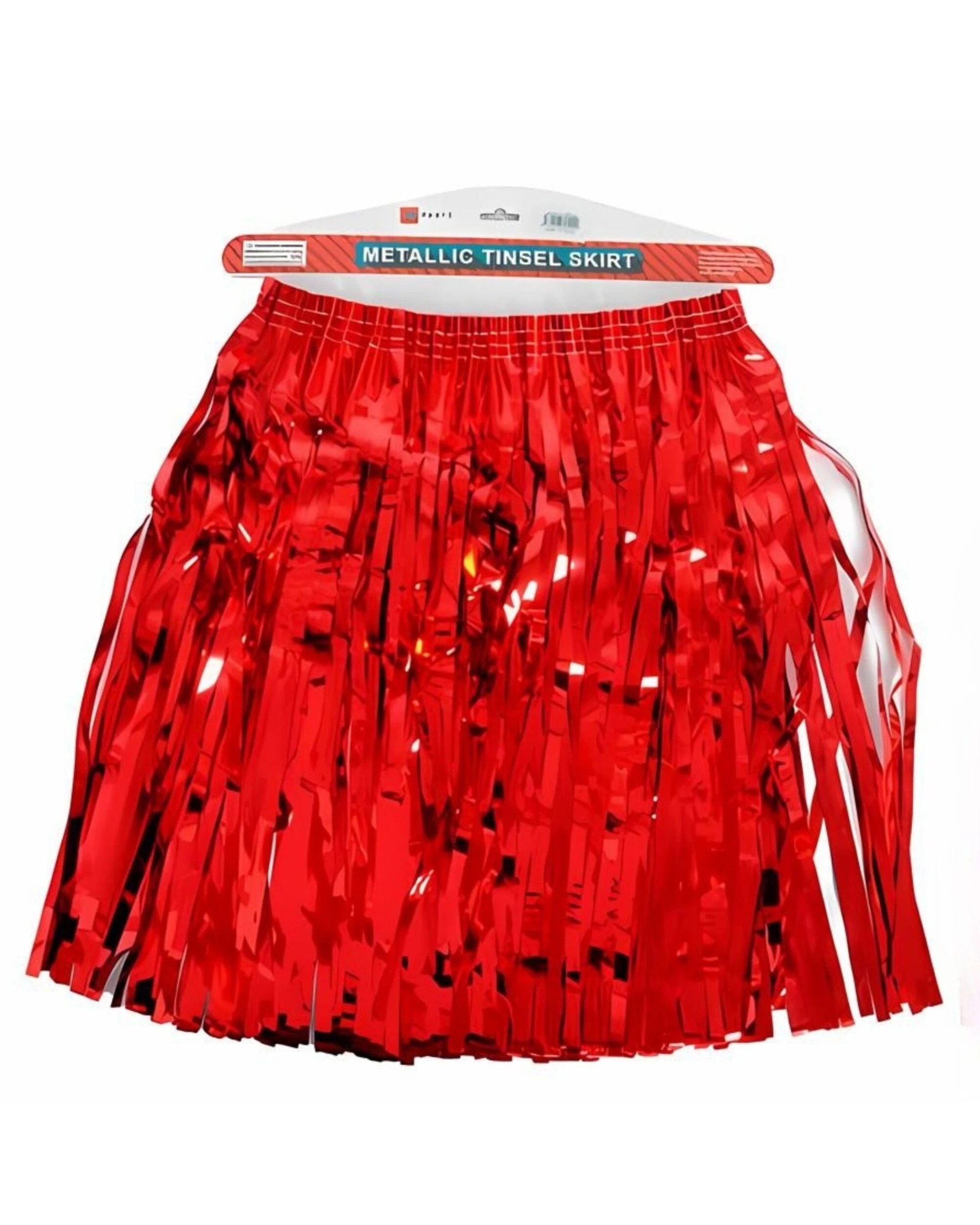 3 Partyrama Kids Metallic Tinsel Fringe Skirt - Red, 3 of 3