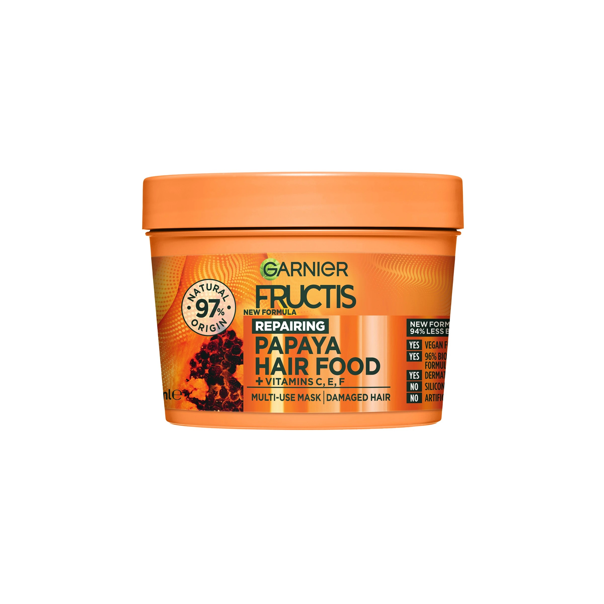 1 Garnier Fructis Repairing Papaya Hair Food 390ml, 1 of 5