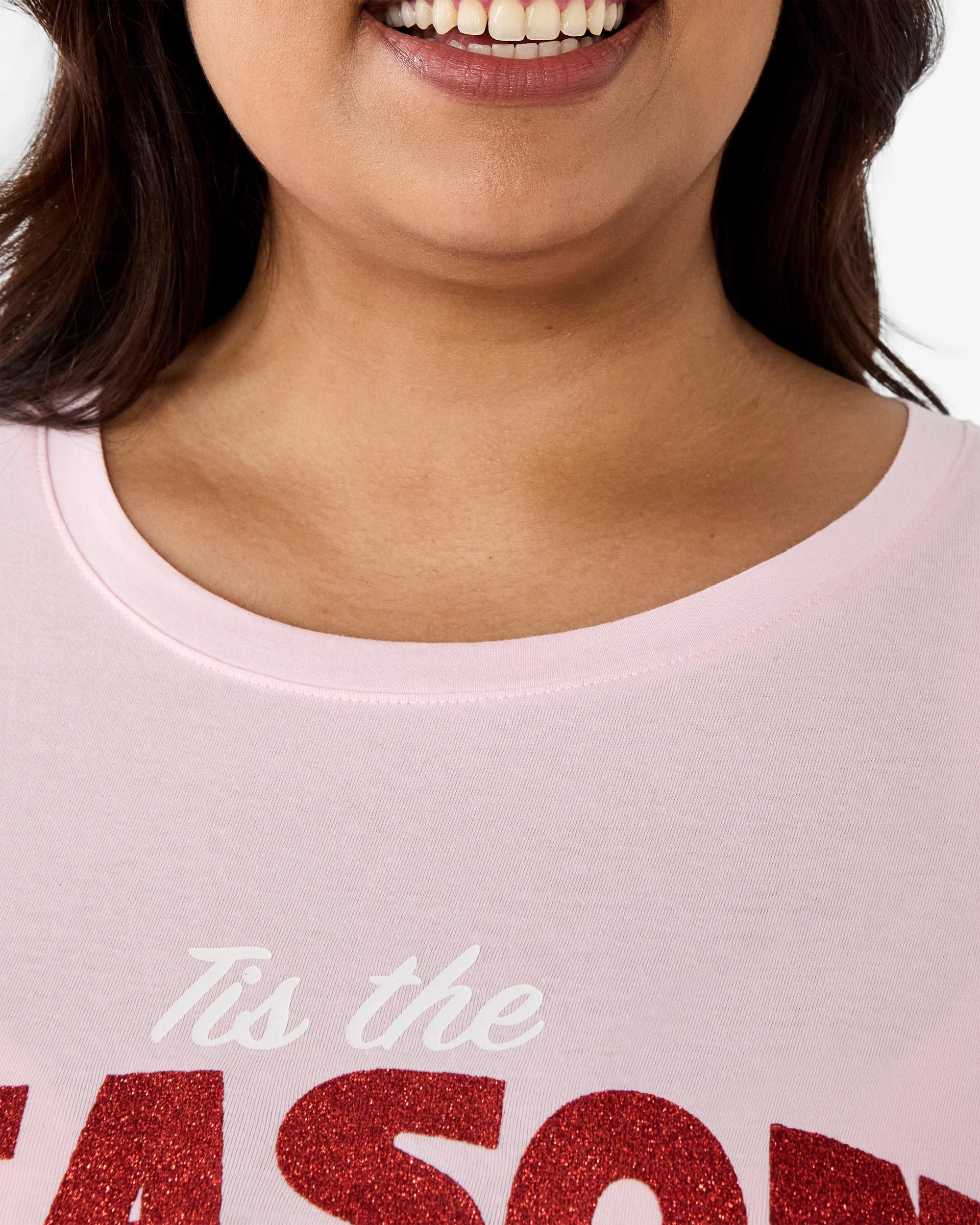 5 Curve Short Sleeve Christmas T-shirt Sparkle, 5 of 7