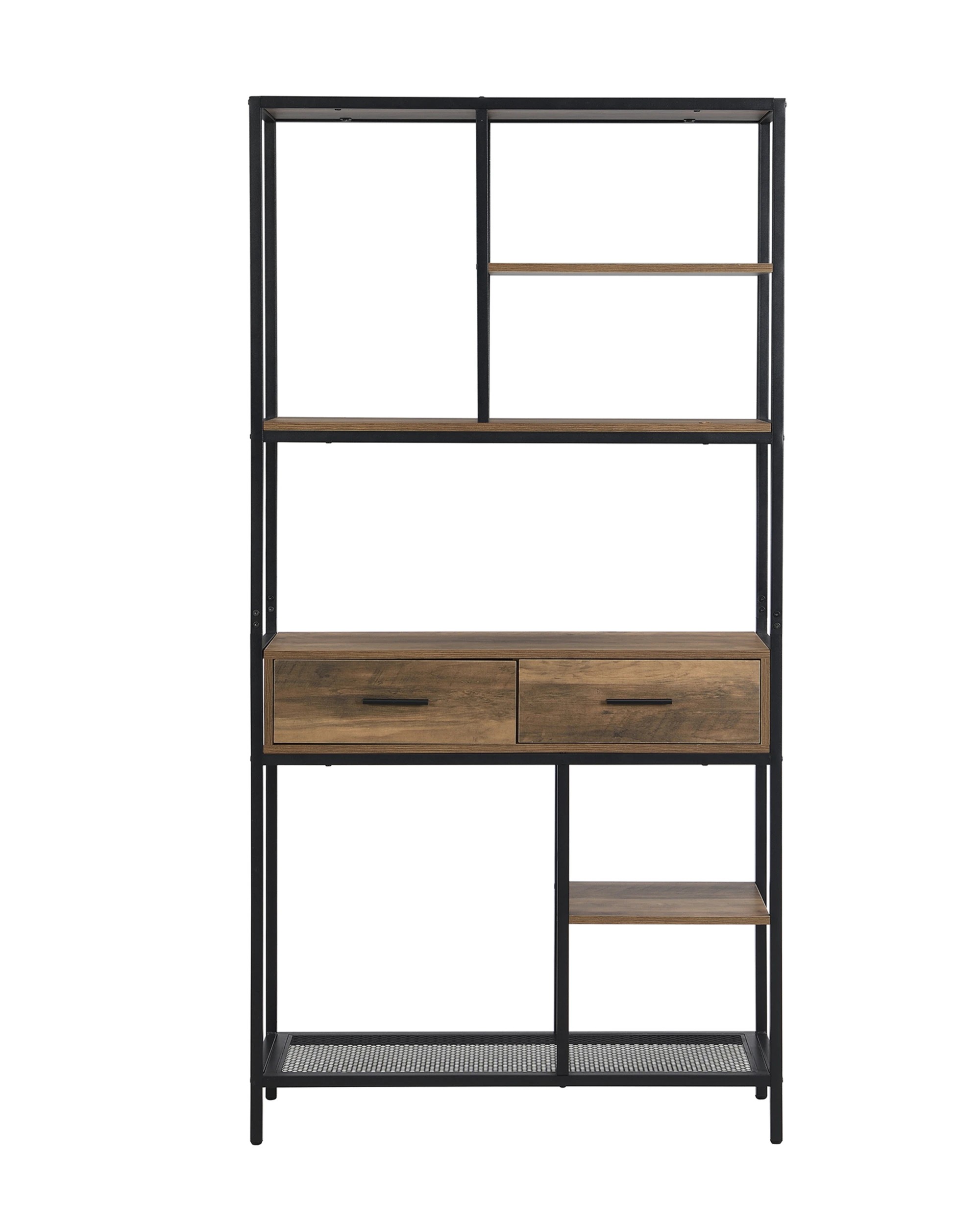 1 IHOMDEC 6 Tier Bookshelf with 2 Drawers, 180cm H, 1 of 5