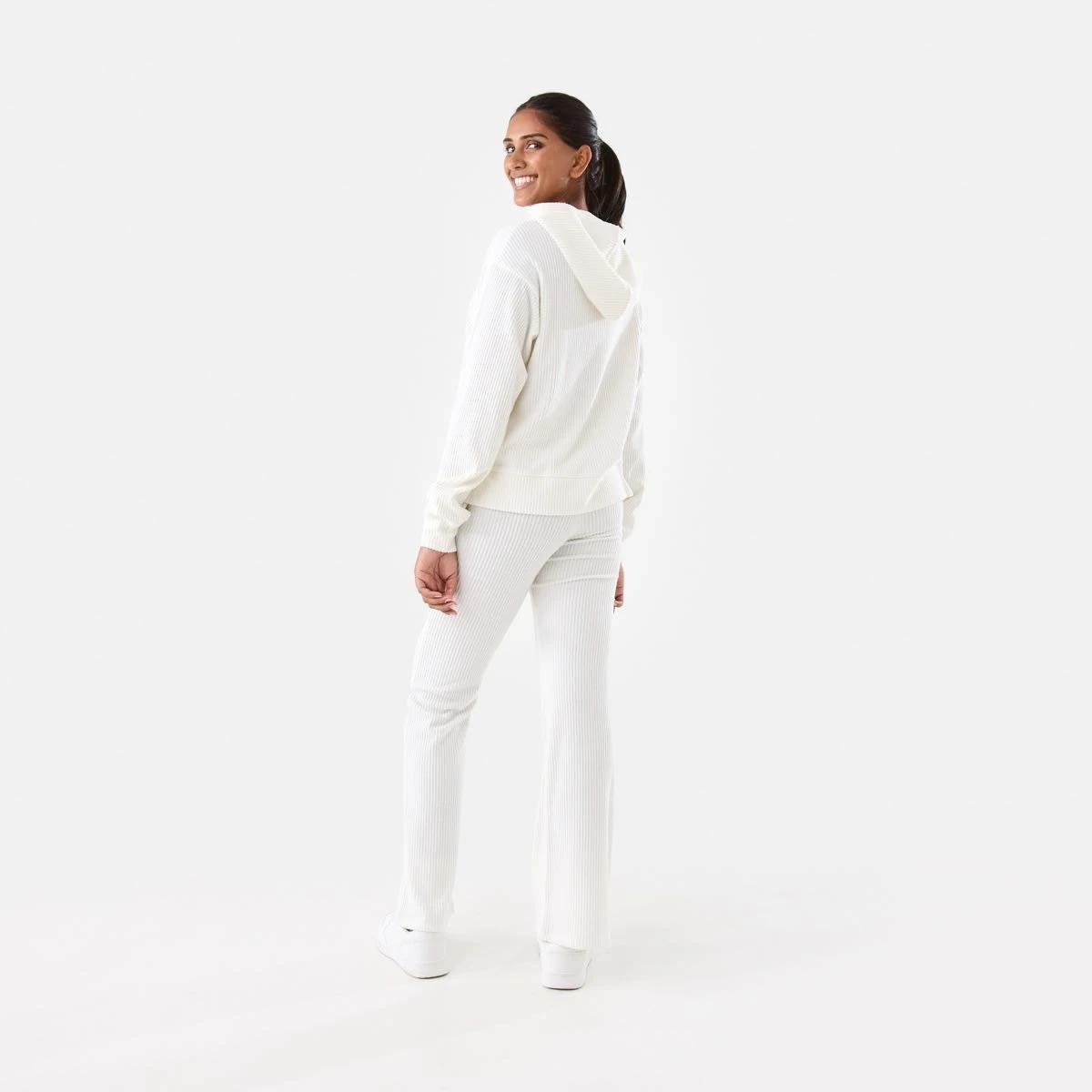 4 Everlast Womens Ribbed Luxe Hoodie Bone, 4 of 6