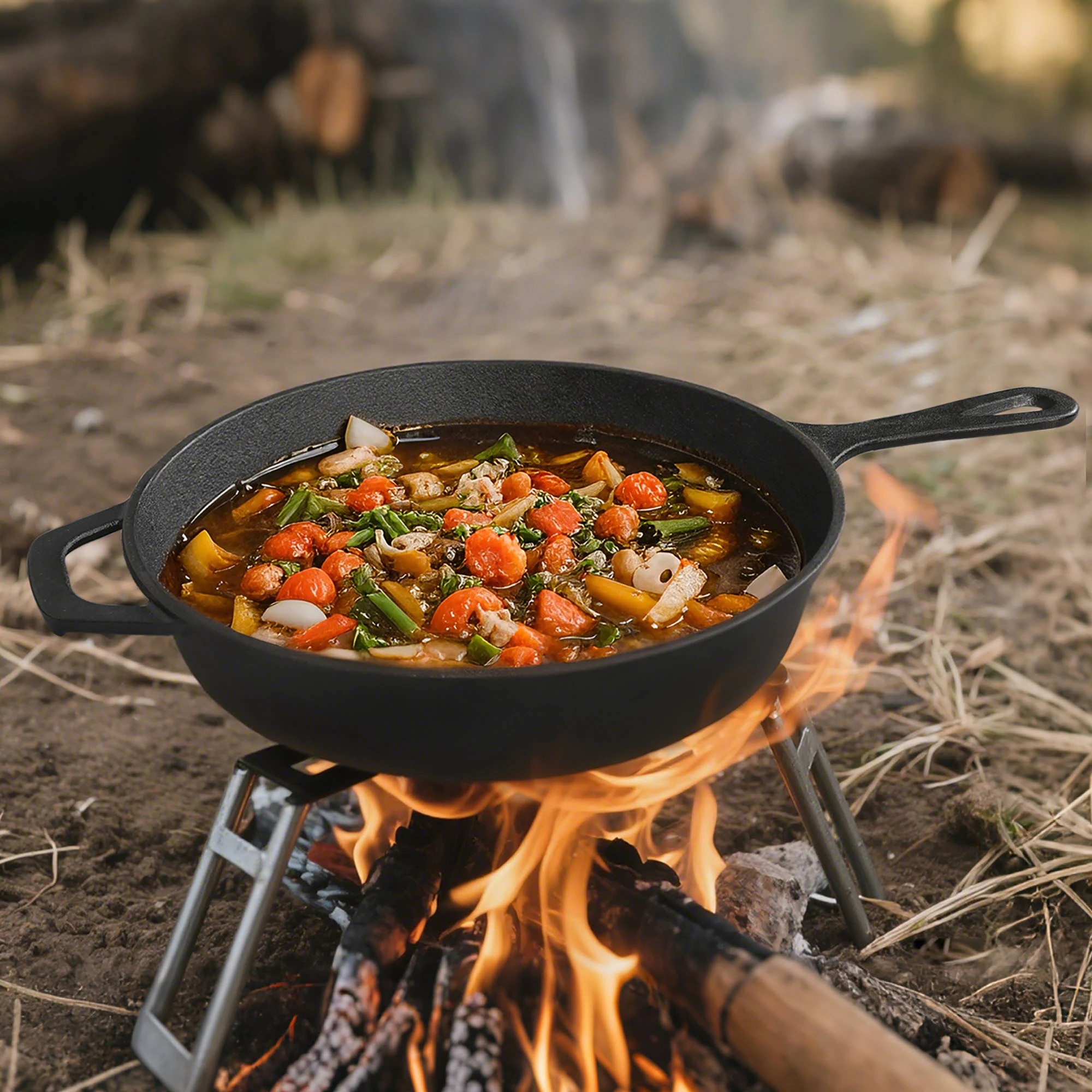 8 Toque 26Cm Cast Iron Frying Pan Deep And Shalow Set, 8 of 9