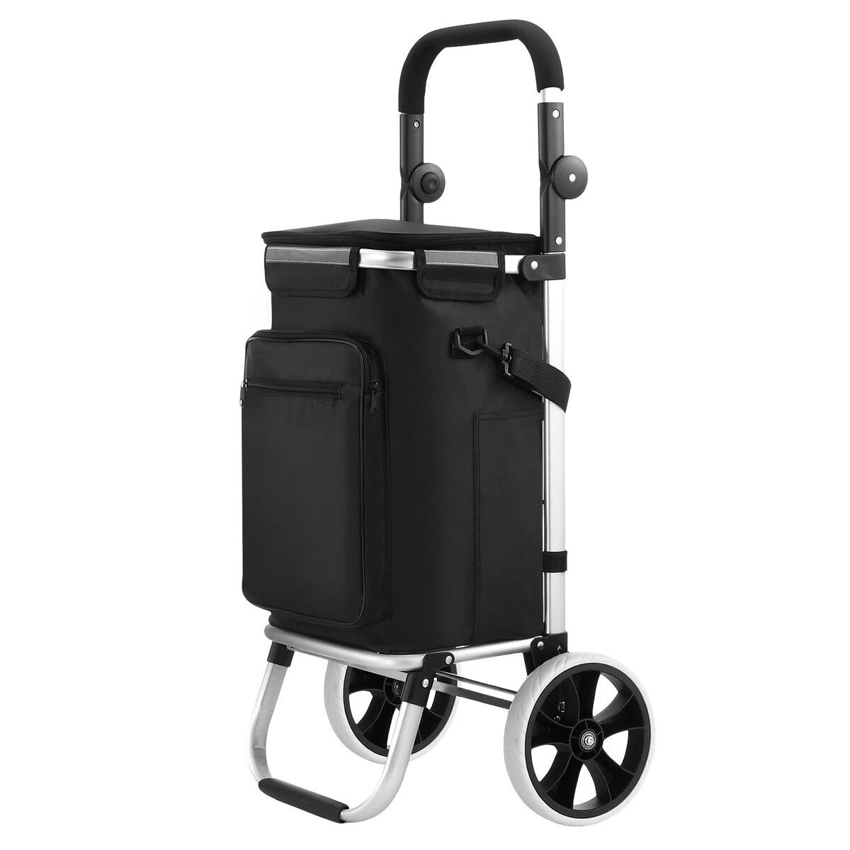 3 AUSWAY Aluminium Shopping Trolley Cart 55L Foldable Rolling Grocery Adjustable, 3 of 3