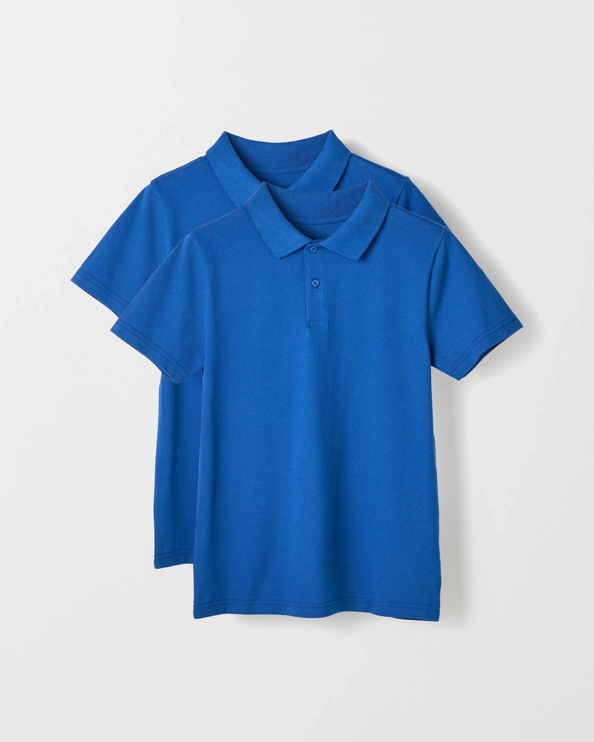 1 Target Australian Cotton 2 Pack Short Sleeve Polo T-Shirt ROYAL BLUE, 1 of 3