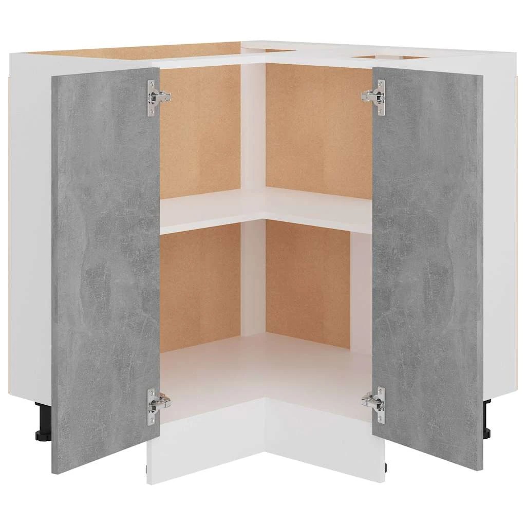3 Vidaxl Kitchen Cabinet Corner Bottom Cabinet, Corner Bottom Cabinets - Grey, 3 of 8