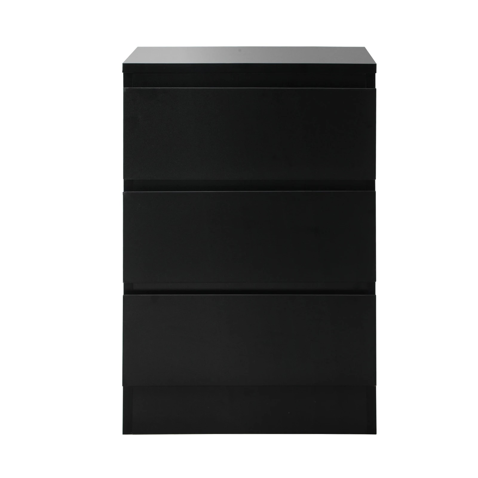 7 Oikiture Bedside Table 3 Drawers Side Tables Storage Cabinet Nightstand
 - Black, 7 of 10