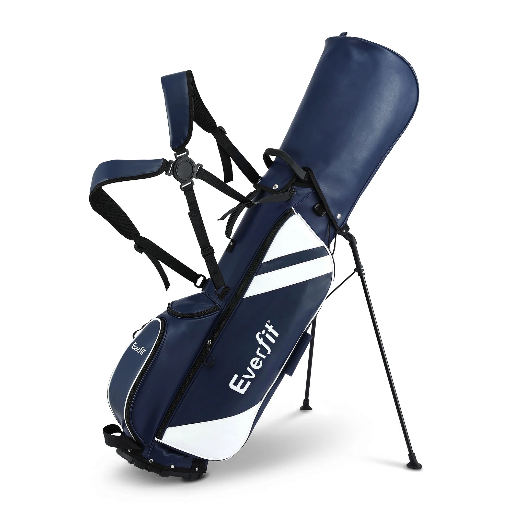 1 Everfit Golf Stand Bag Lightweight Carry Bag Dual Strap Club Divider - Multi, 1 of 4