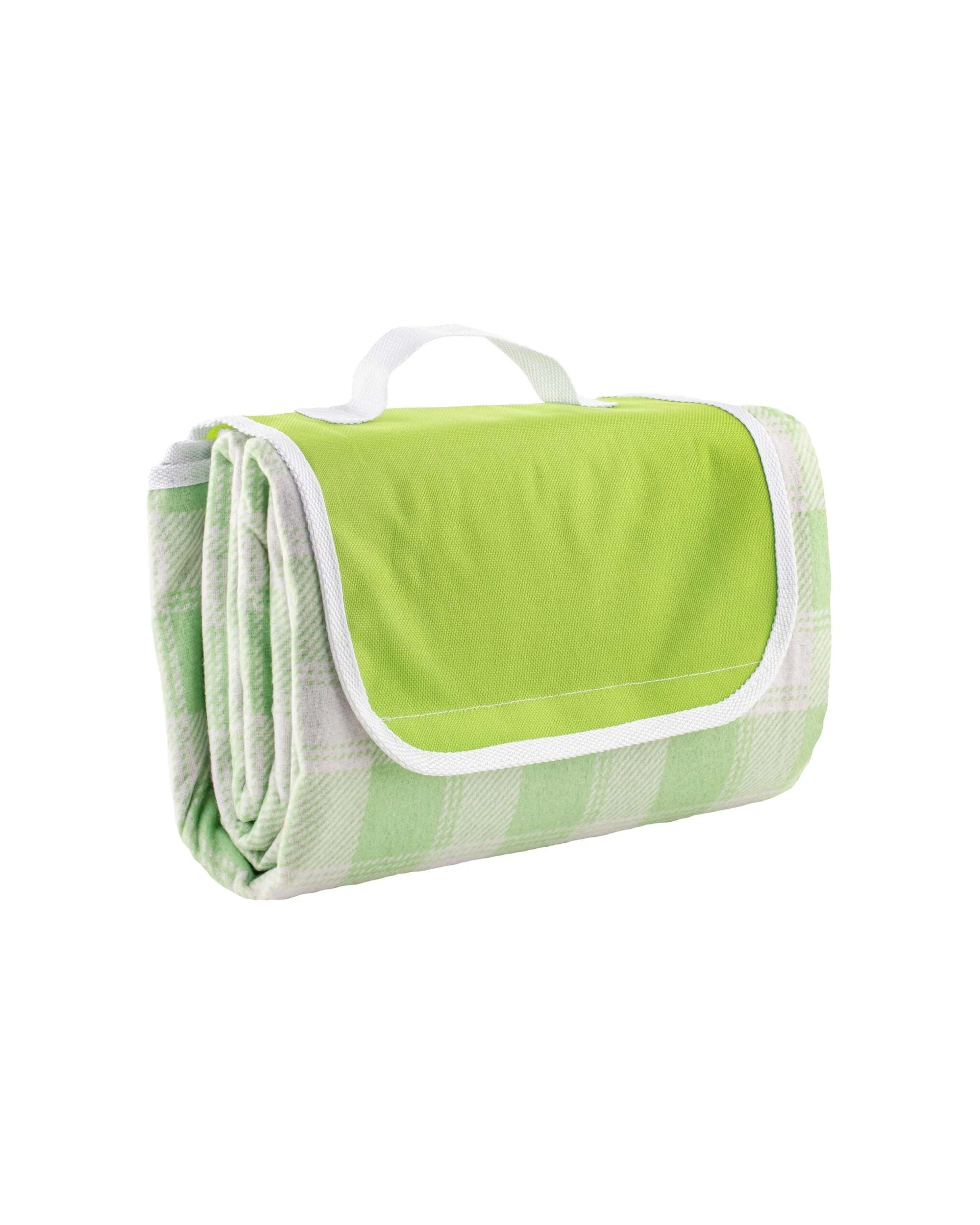 1 Porta Delilah Gingham 150cm Foldable Picnic Blanket Waterproof Design Carry Sage - Green, 1 of 5