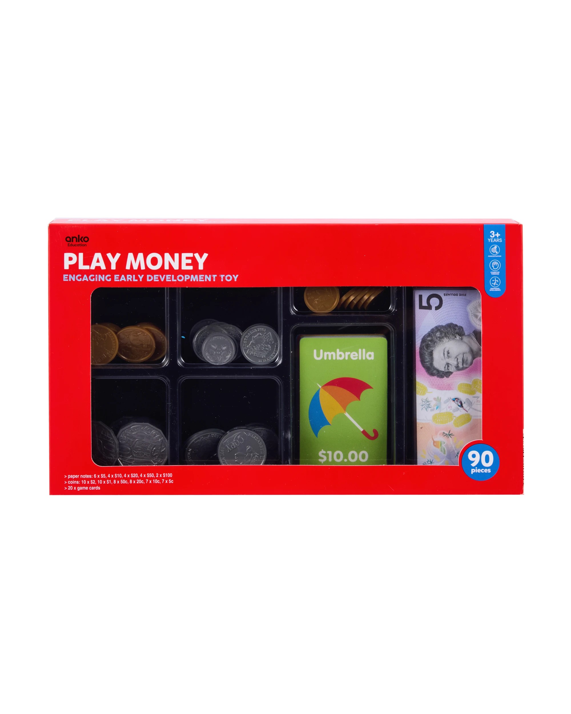 1 90 Piece Play Money: Engaging Early Development Toy, 1 of 4