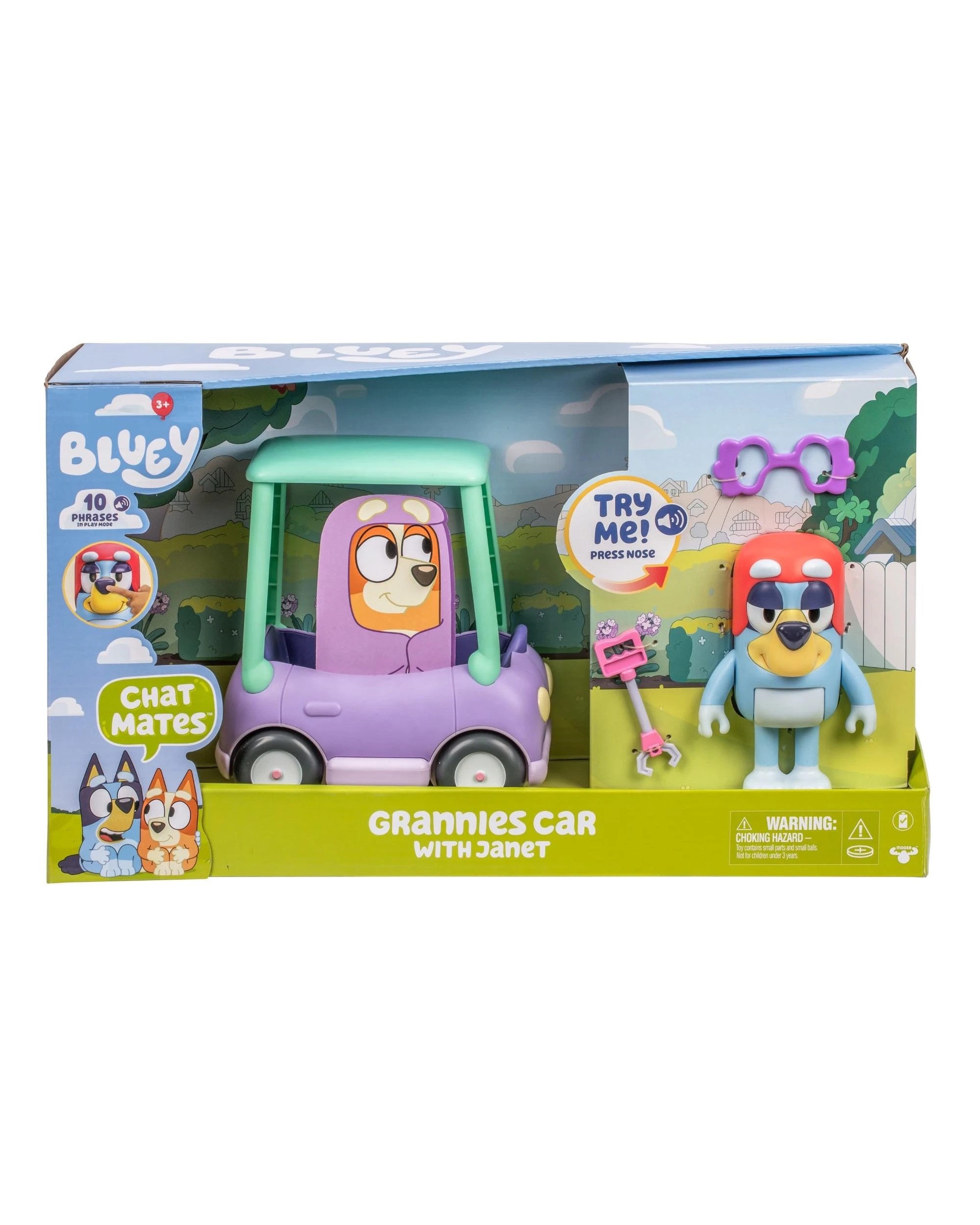 2 Bluey Chat Mates Granny Car with Janet Action Figure, 2 of 8