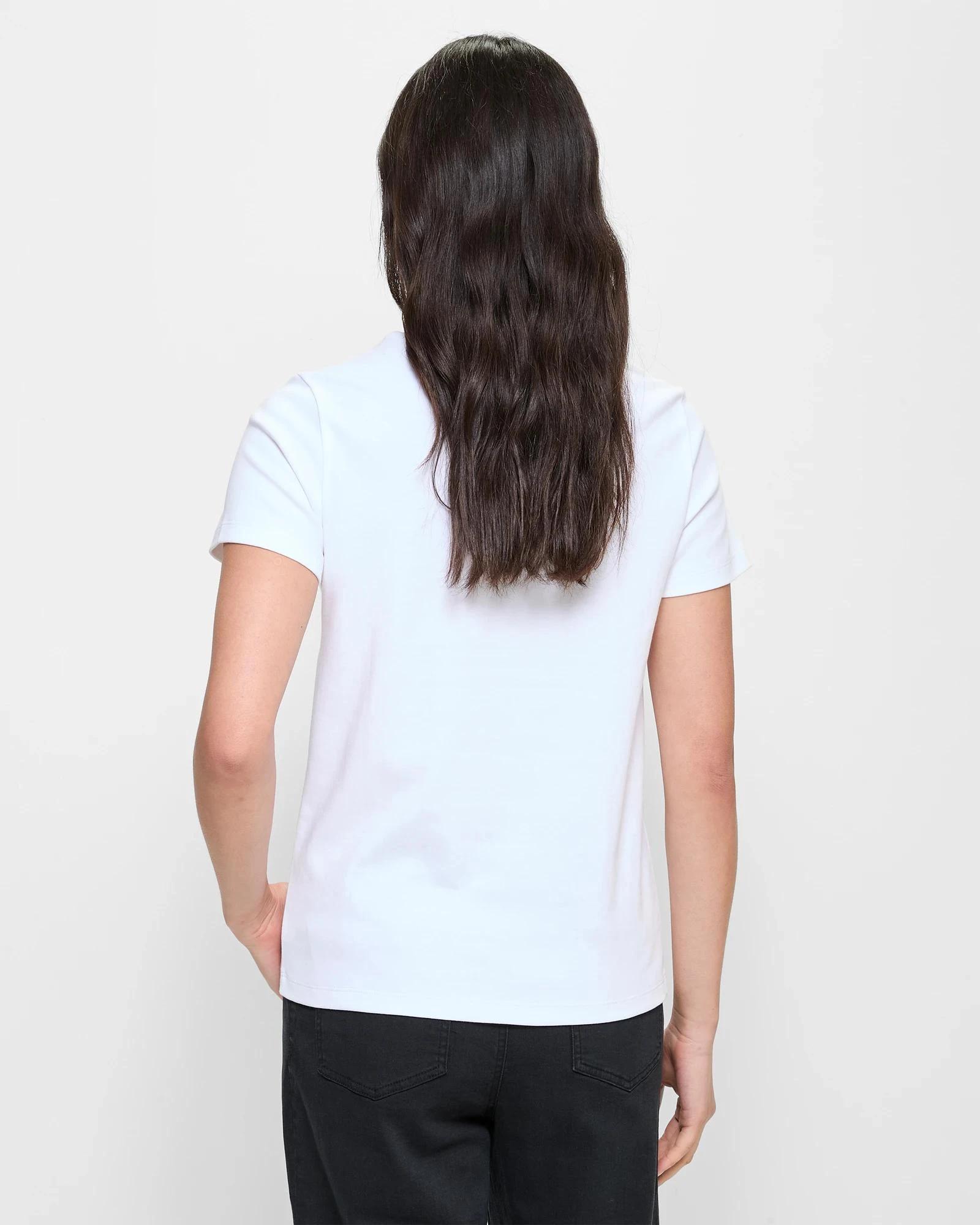 4 Target Australian Cotton Interlock Neat T-Shirt WHITE, 4 of 5