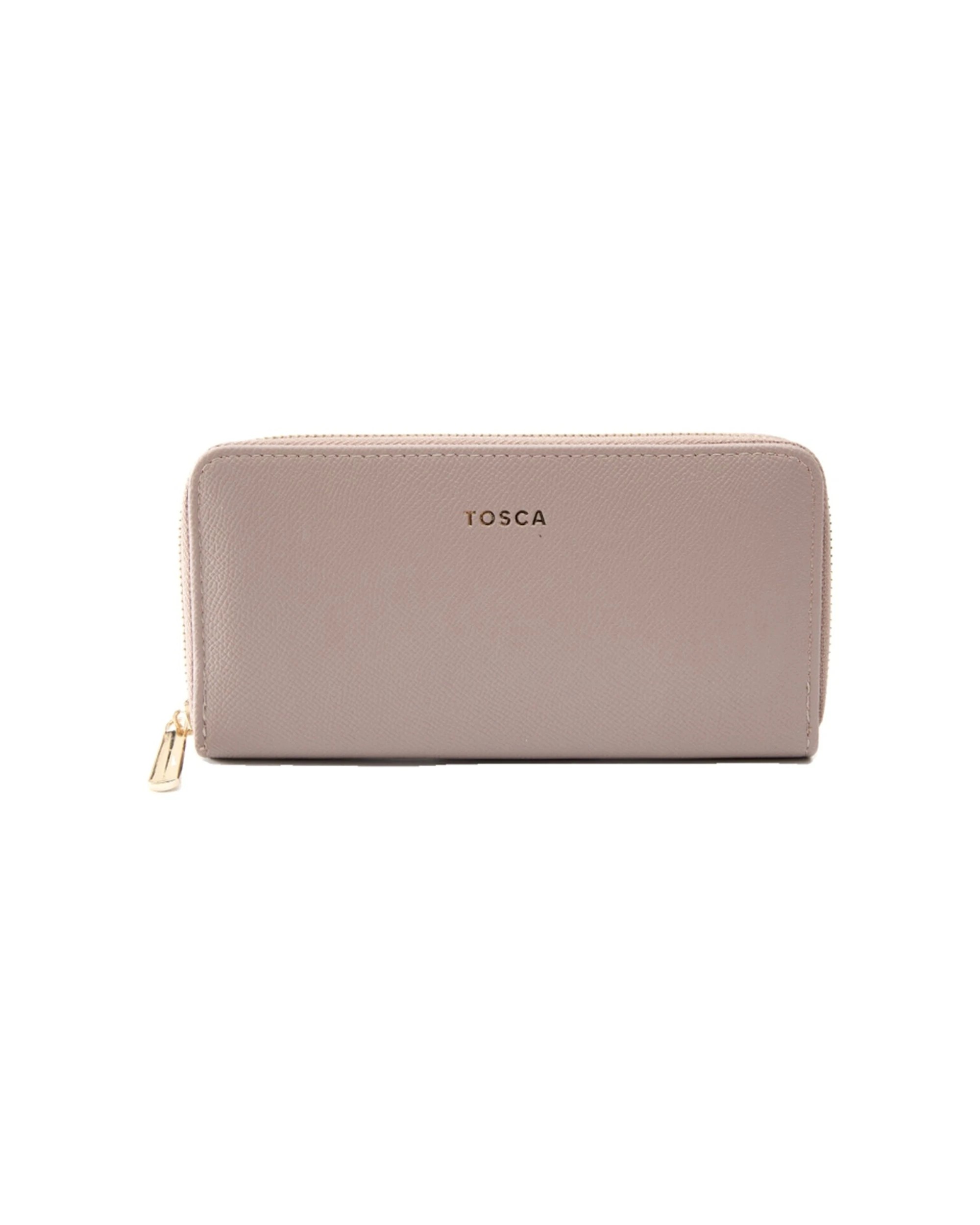 1 Tosca PU Wallet Textured Zip Around Stylish Everyday/Travel Purse Adobe Rose - Pink, 1 of 5
