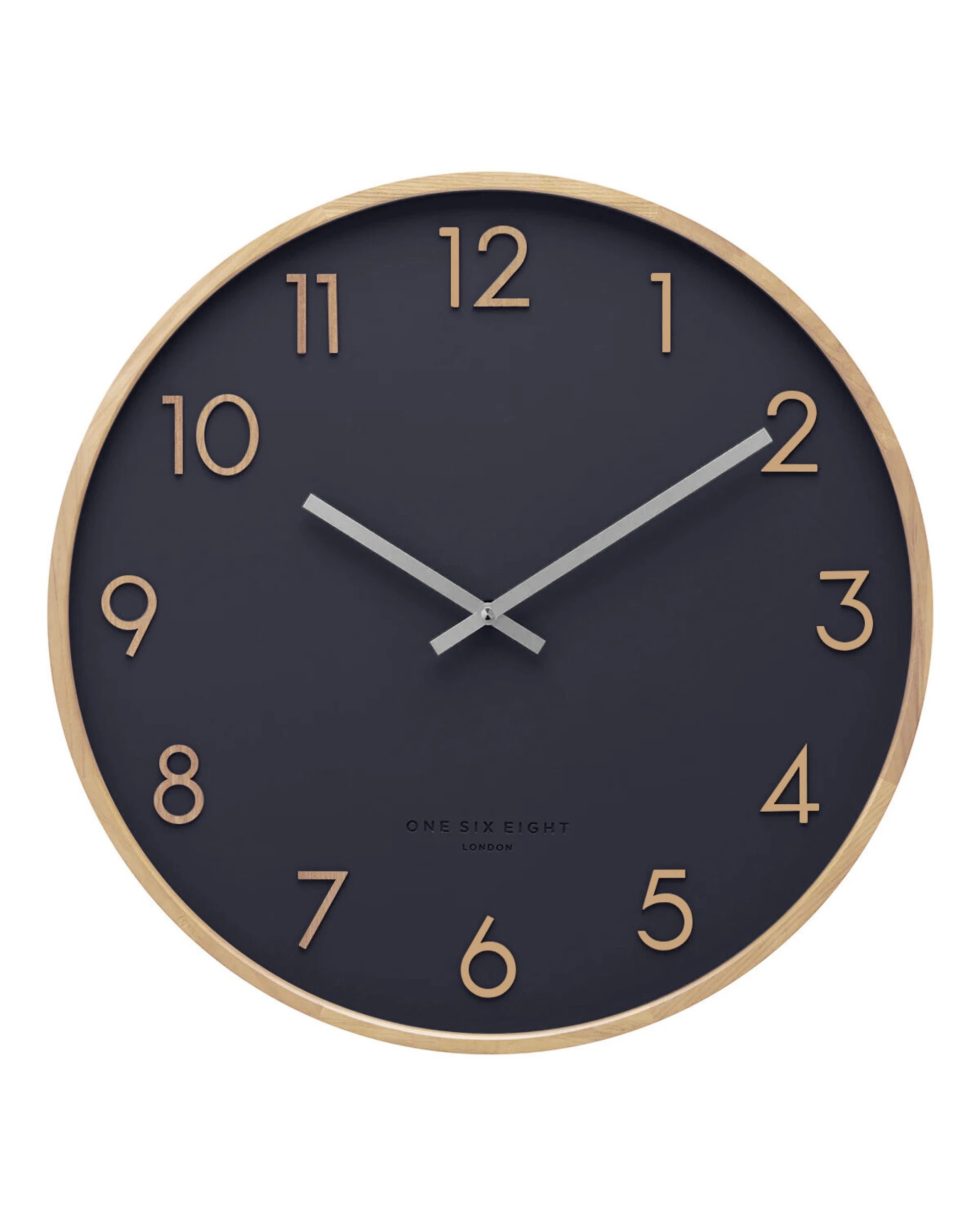 1 One Six Eight London Scarlett Silent Wall Clock - 50cm - Navy - Blue, 1 of 1