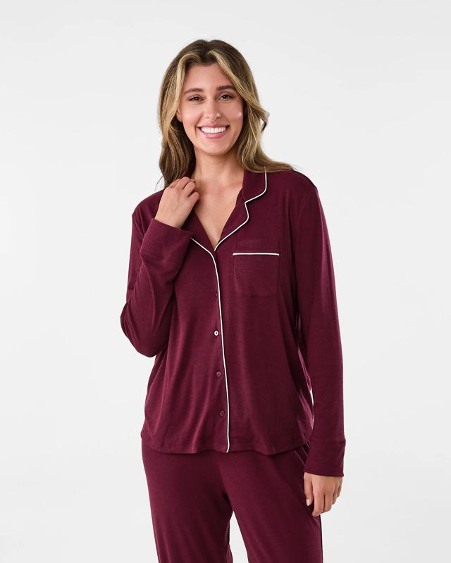 Long Sleeve Top and Pants Comfort Rib Pyjama