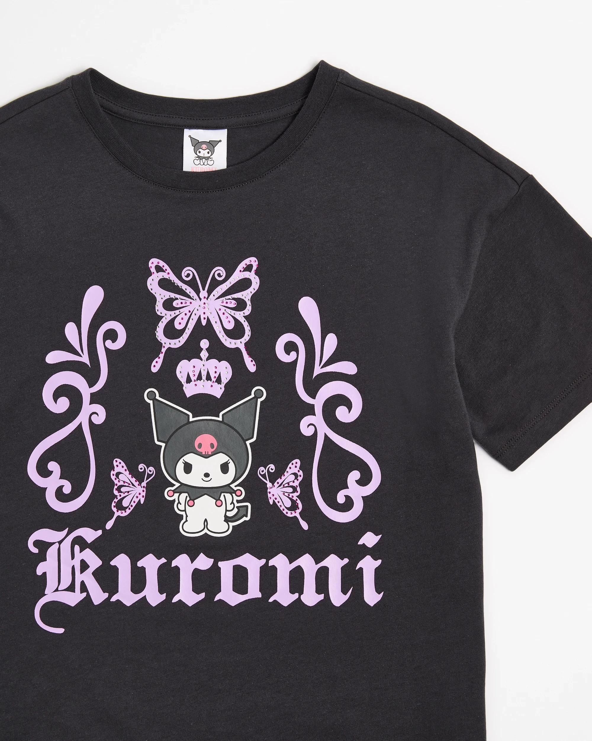 5 Hello Kitty Kuromi Diamonte T-shirt CHARCOAL, 5 of 5