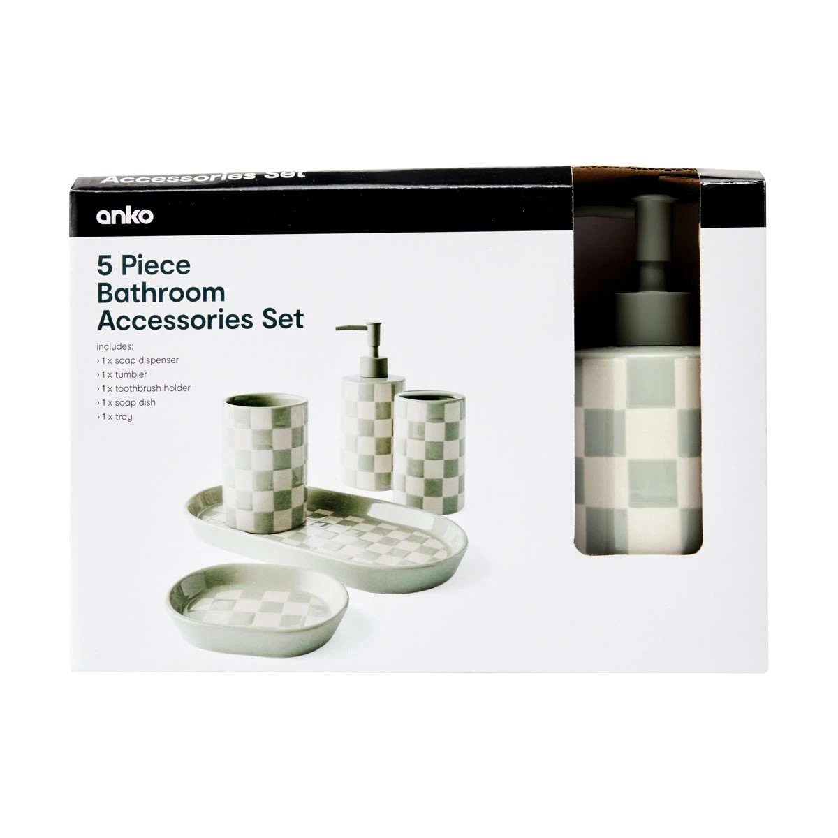 9 5 Piece Bathroom Accessories Set, 9 of 10