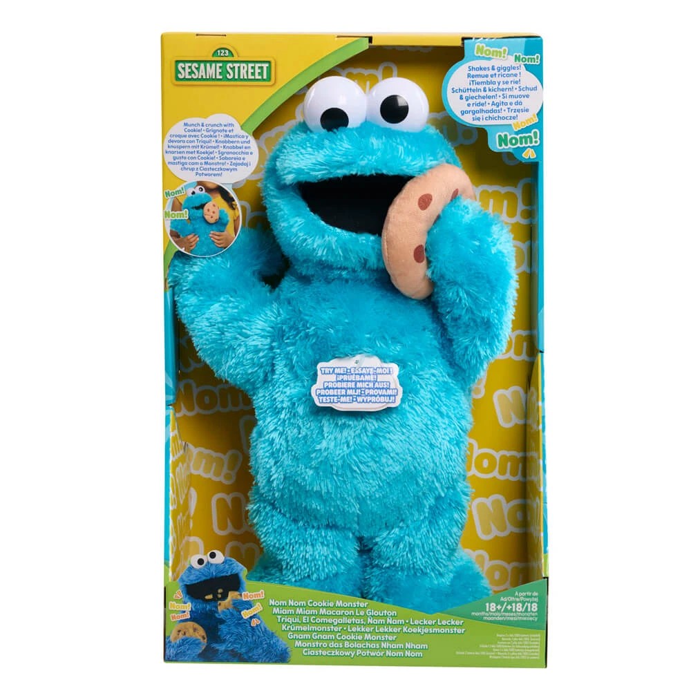1 Sesame Street - Nom Nom Cookie Monster, Animated Plush, 18 months+, 1 of 5