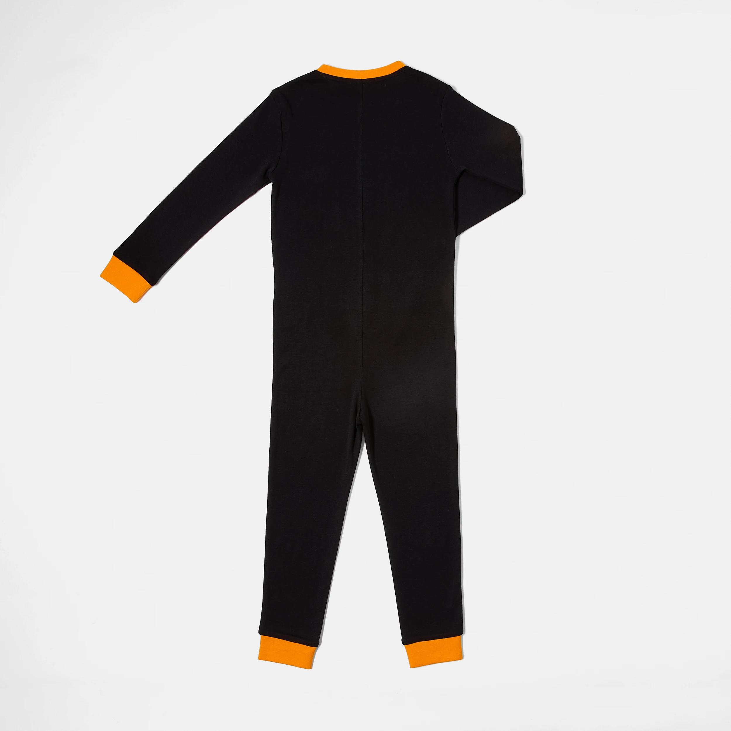 2 Ribbed All-in-One Sleepsuit BLACK SKELETON, 2 of 3