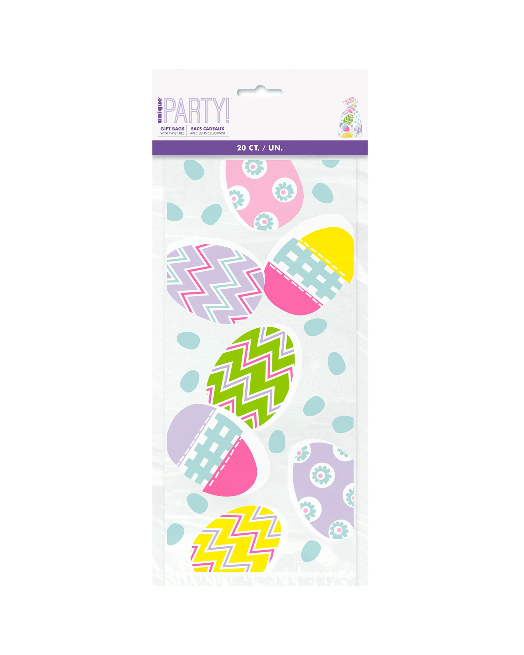 1 Unique Lilac Easter Cellophane Treat Bags Pack of 20, 1 of 2