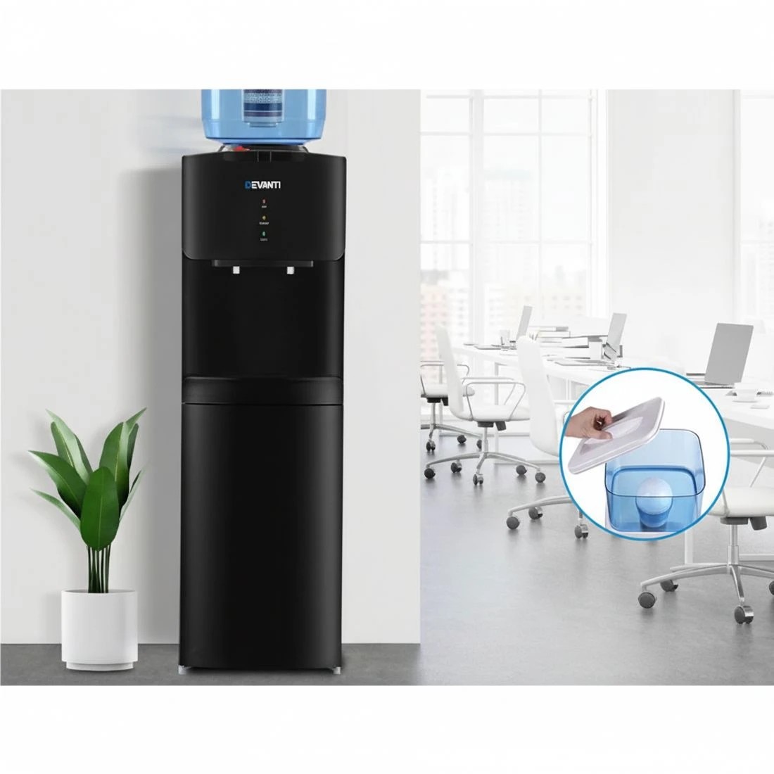 5 Devanti Water Cooler Dispenser Stand 22L Bottle - Black, 5 of 10