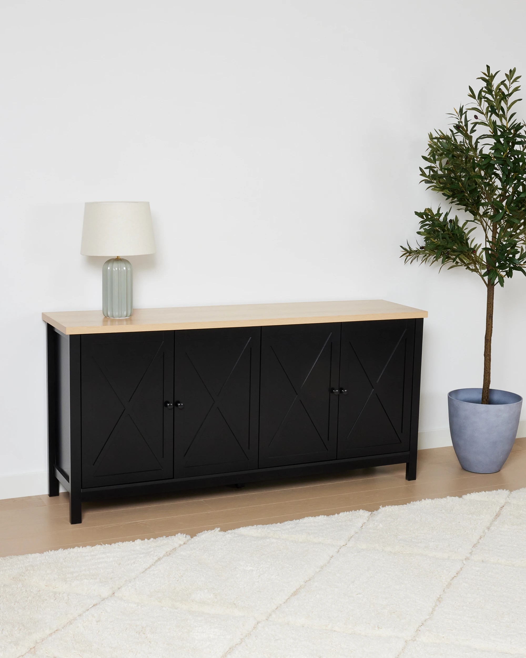 2 Camille 4 Door Sideboard - Black, 2 of 9