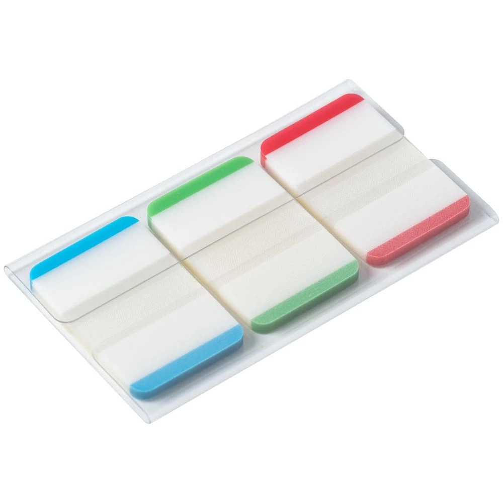3 J.Burrows Tabs 25x38mm Blue/Green/Red 3 Pack, 3 of 3