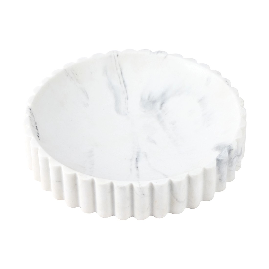 1 Low Marble Look Decor Bowl, 1 of 6