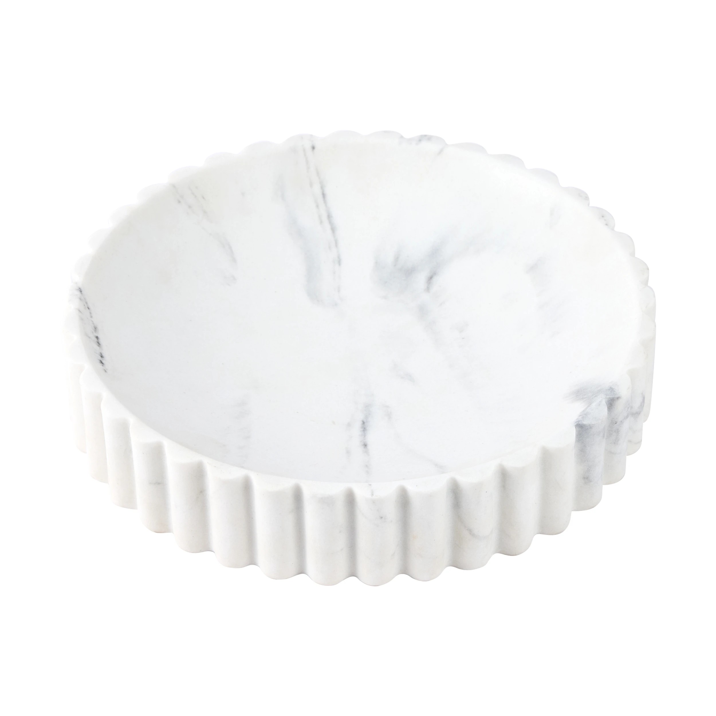 1 Low Marble Look Decor Bowl, 1 of 6