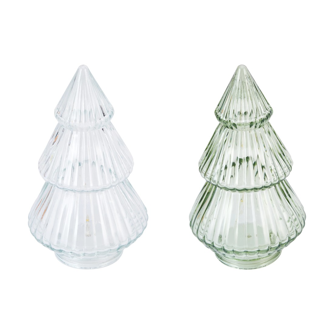 3 Light Up Glass Tree - Assorted, 3 of 6