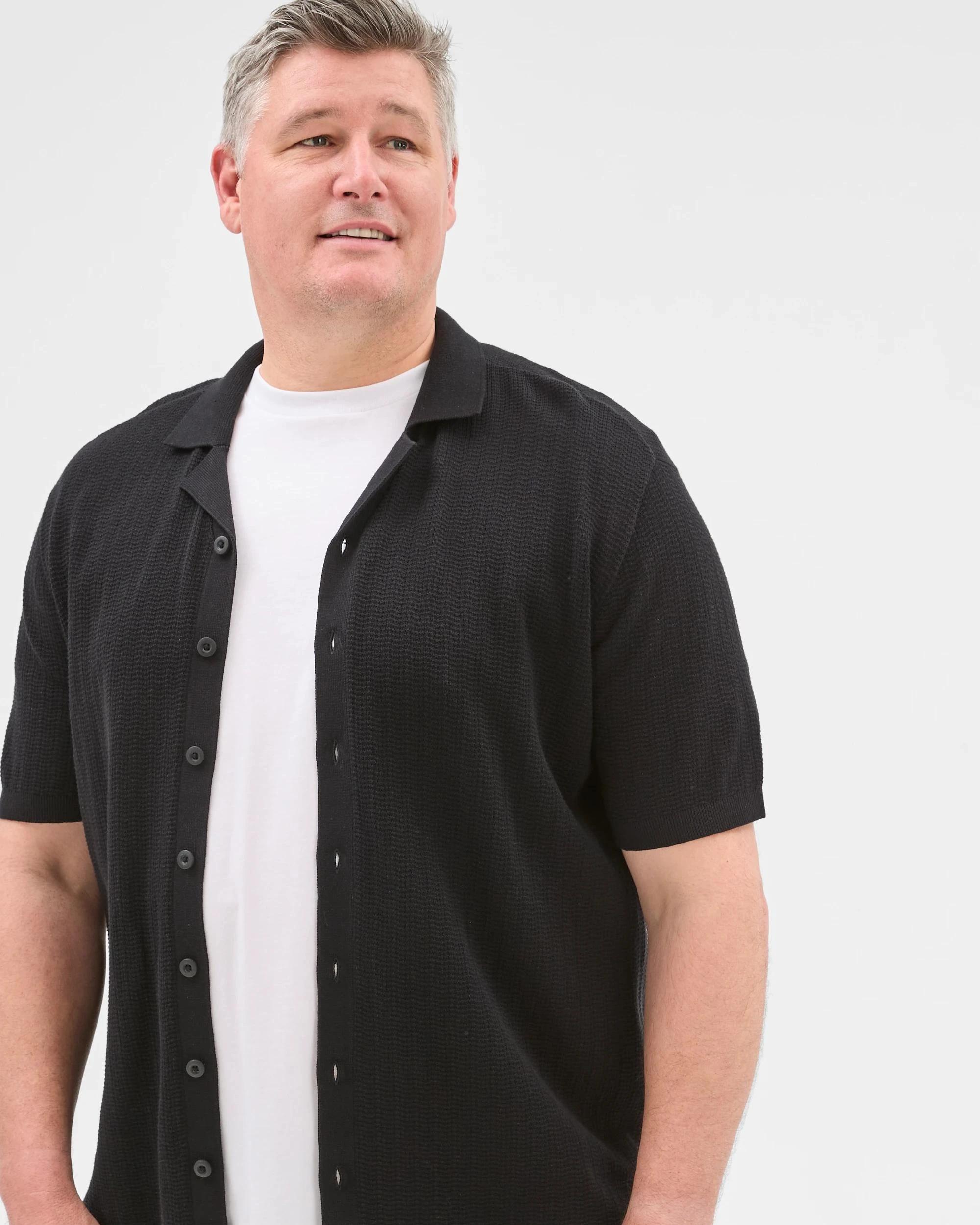 2 Target Plus Size Australian Cotton Knitted Shirt BLACK, 2 of 6