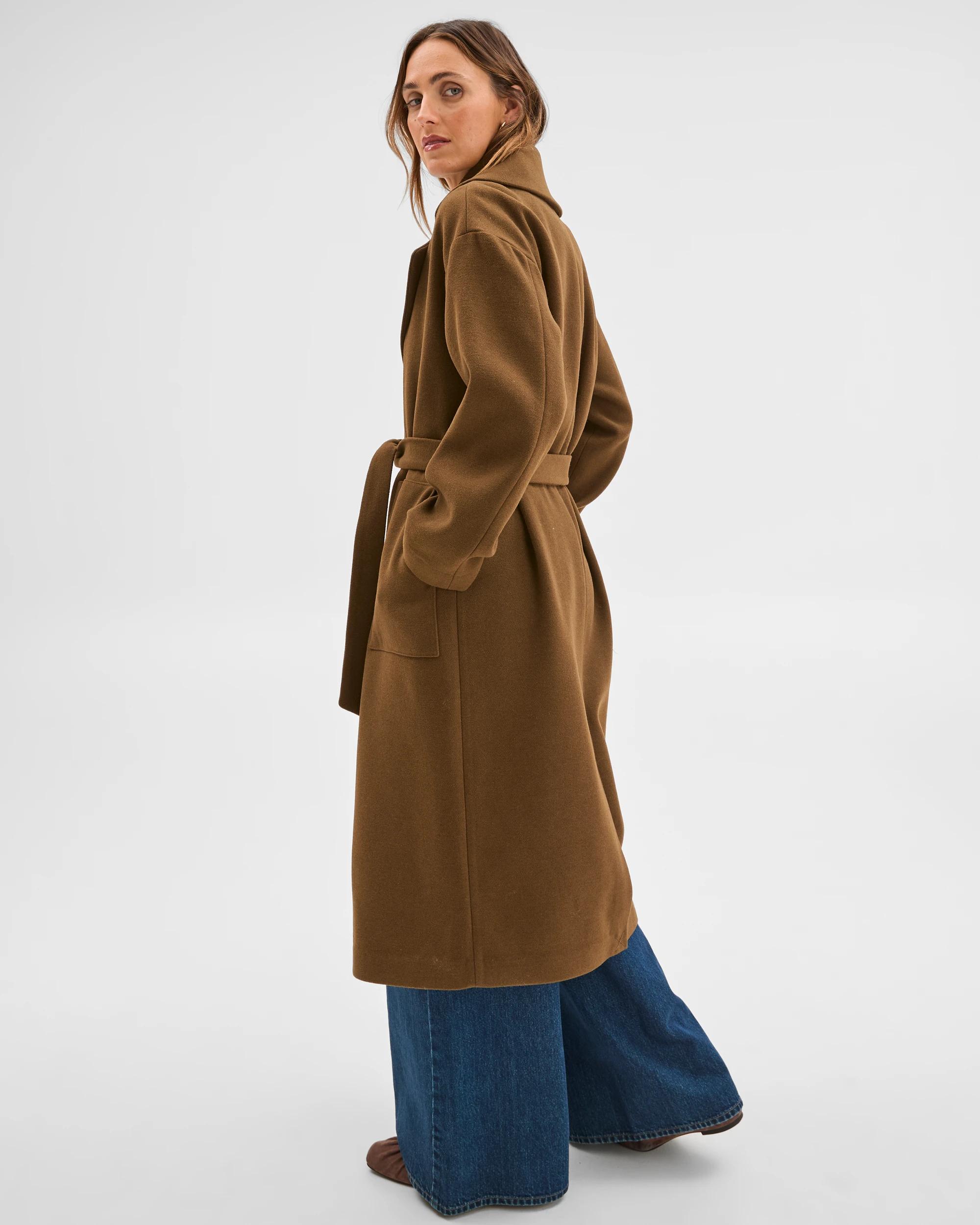 6 Target Woman Soft Wrap Coat FALL LEAF, 6 of 7