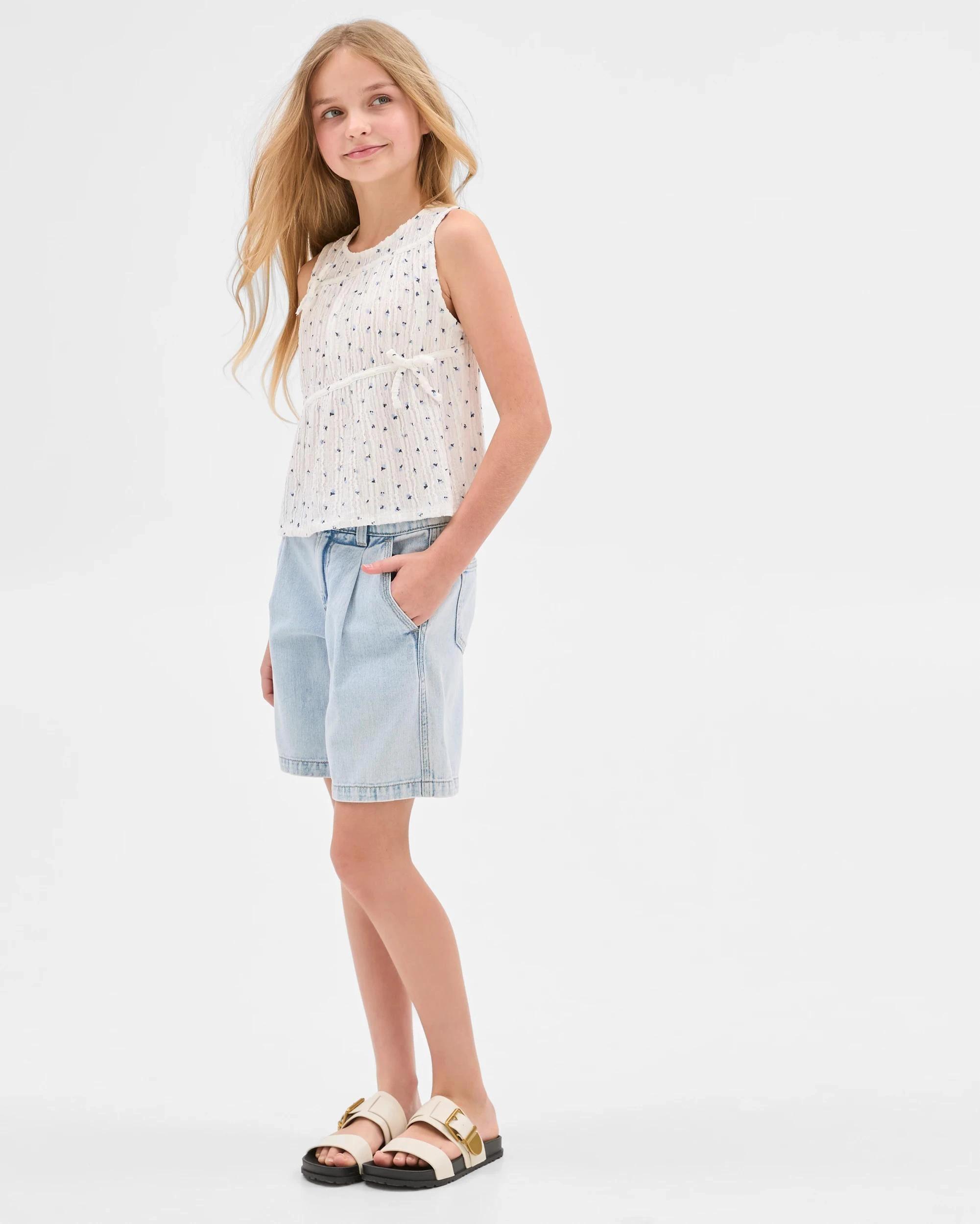 4 Target Textured Knit Bow Tank AOP DITSY, 4 of 7