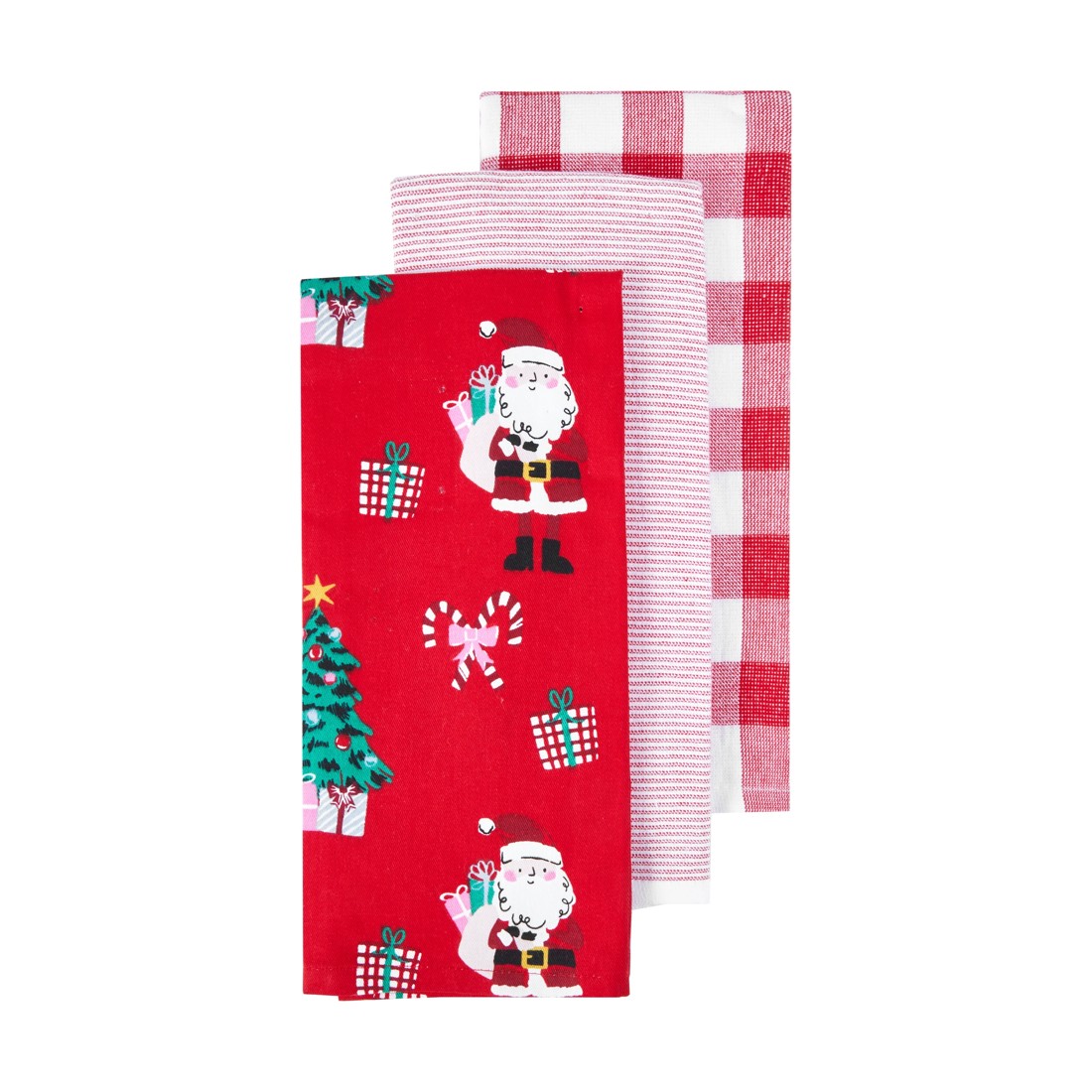 1 3 Pack Santa Tea Towels, 1 of 6
