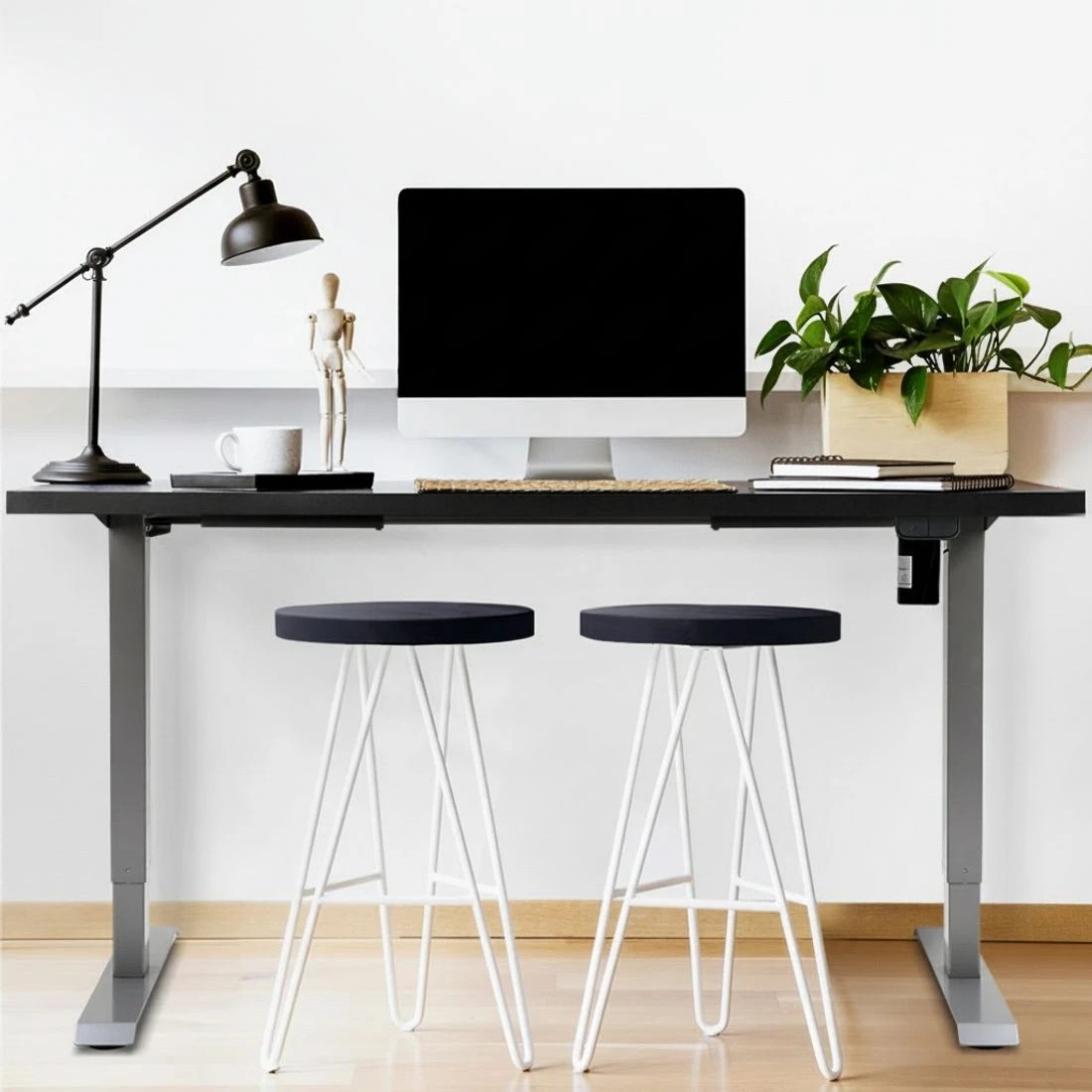 6 Artiss Standing Desk Motorised 140CM - Black, 6 of 6