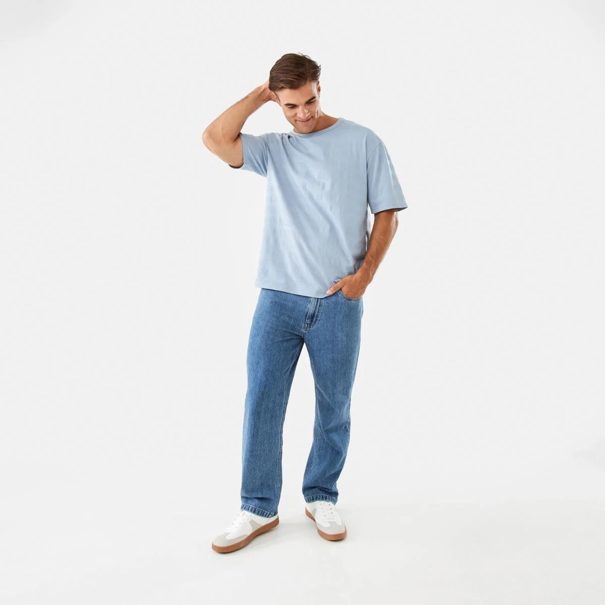2 Oversized Textured T-shirt Blu Ash, 2 of 6